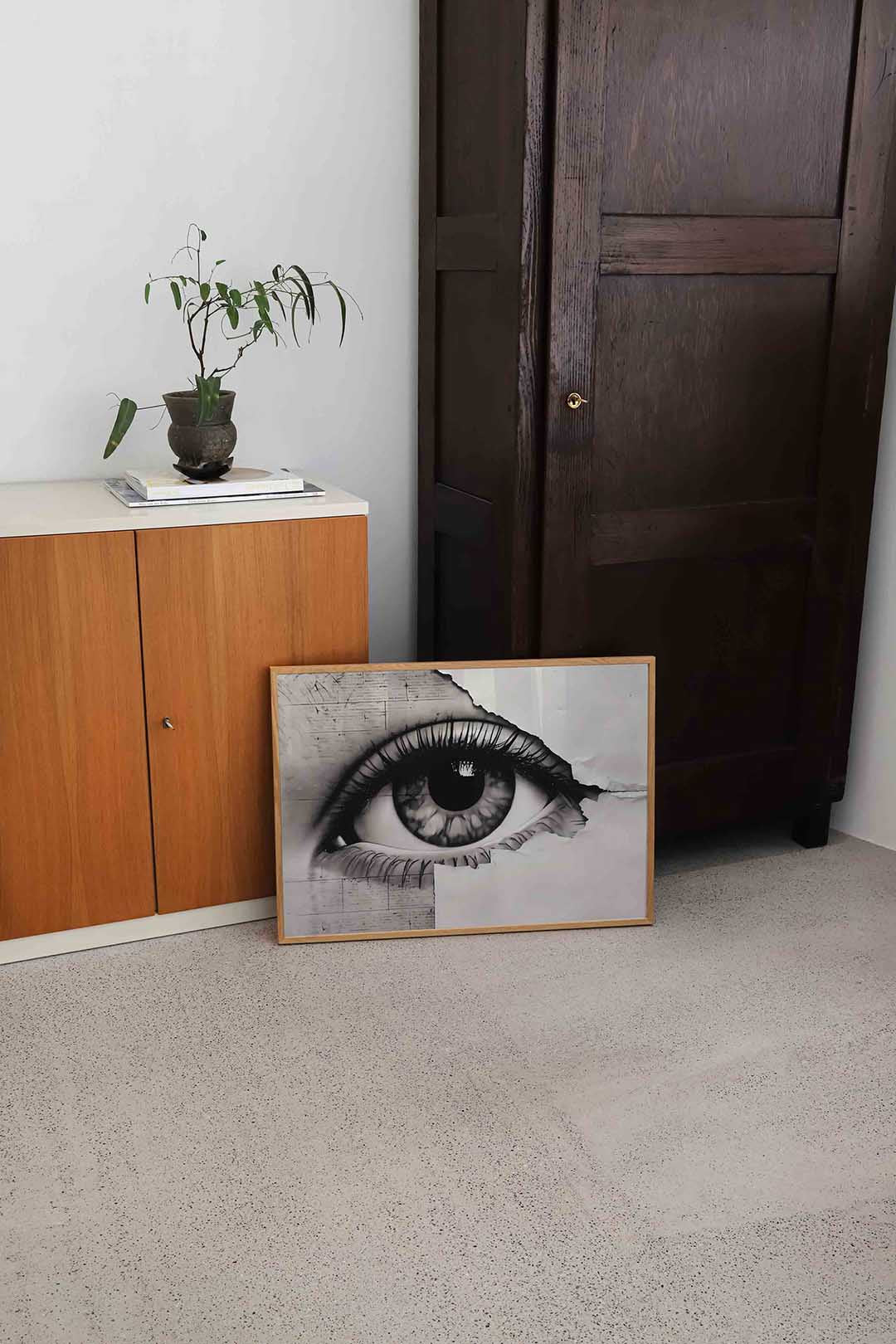 Oog in zwart wit Poster