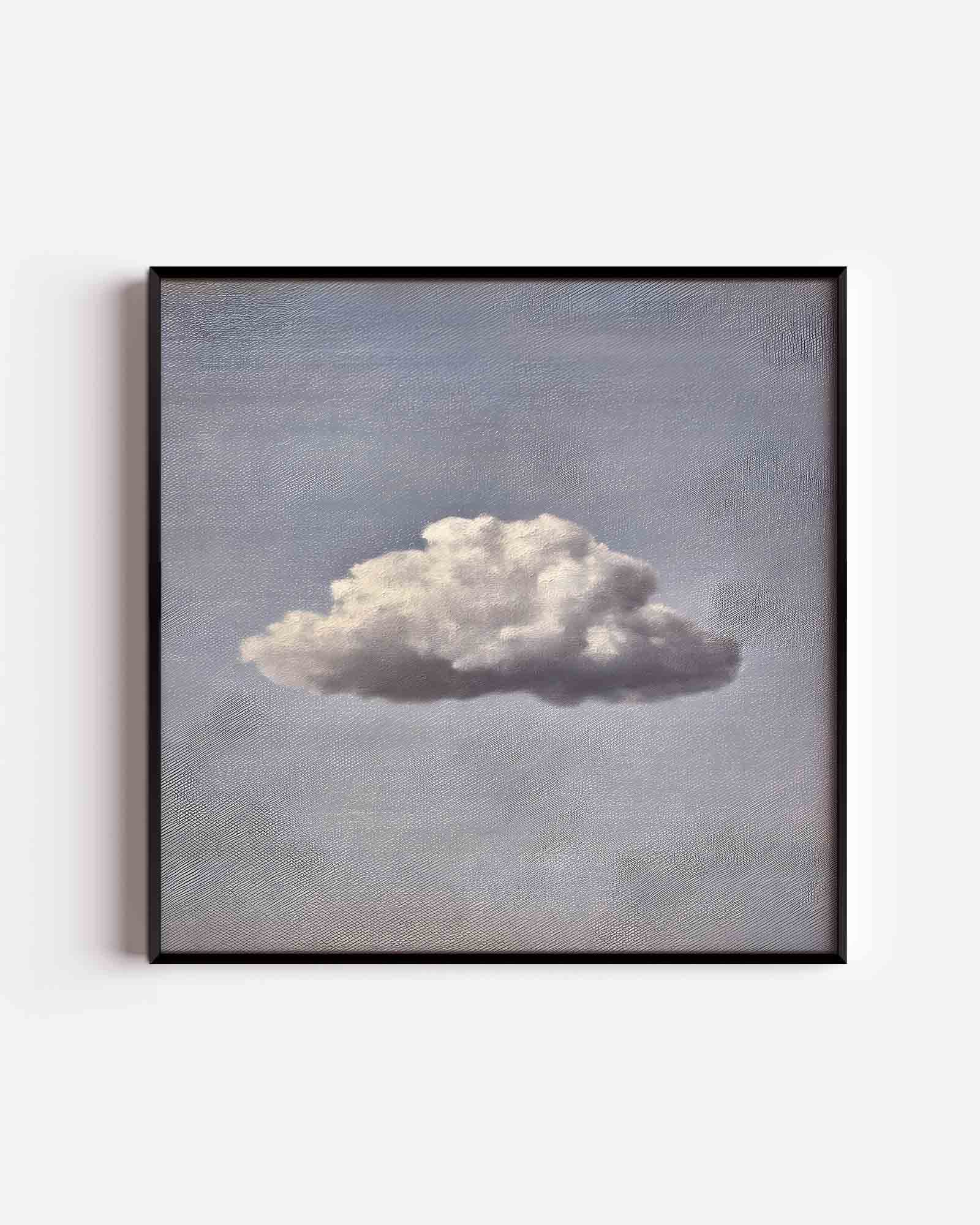 Wolk op blauwe achtergrond Poster