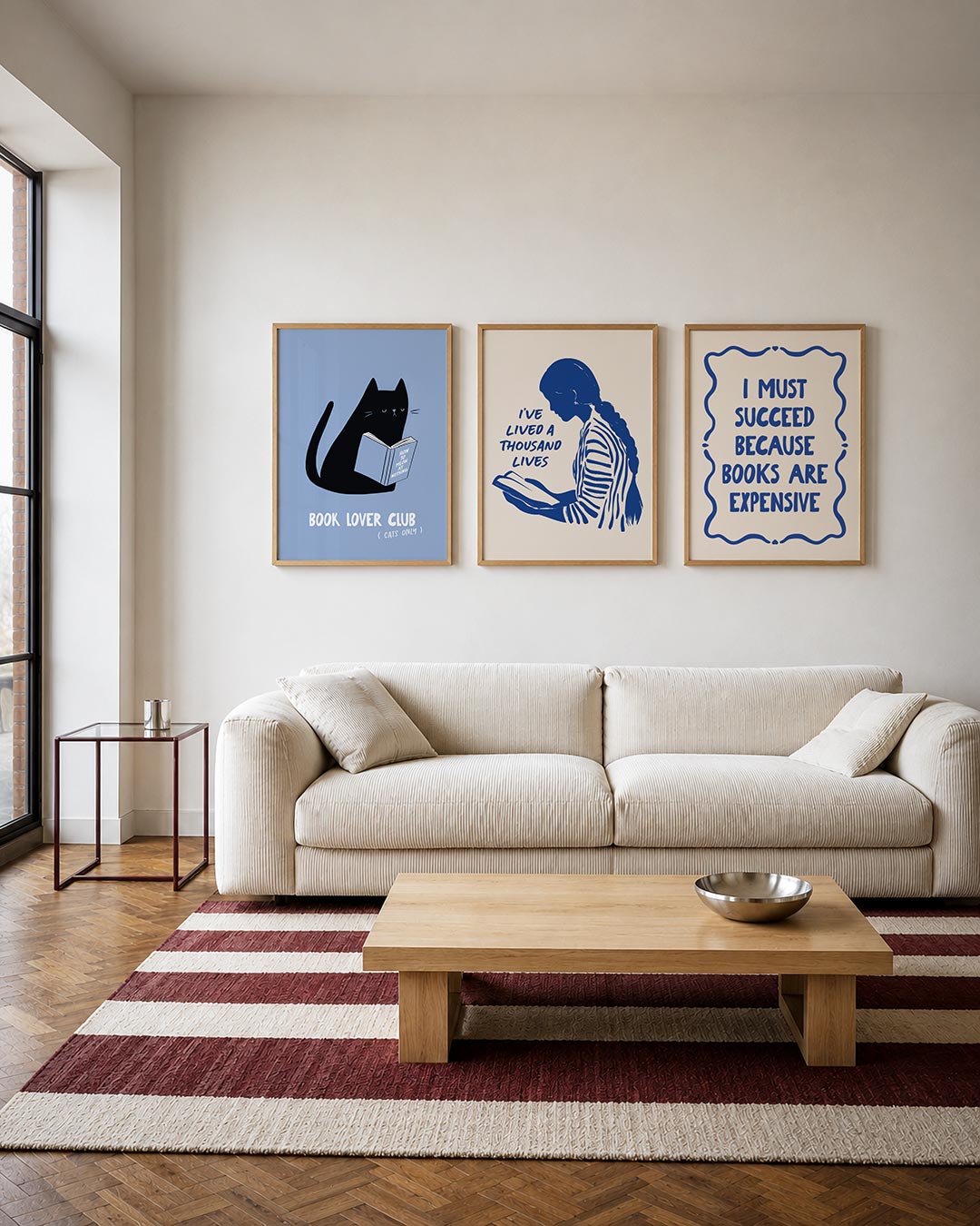 Katten en boeken Posterset