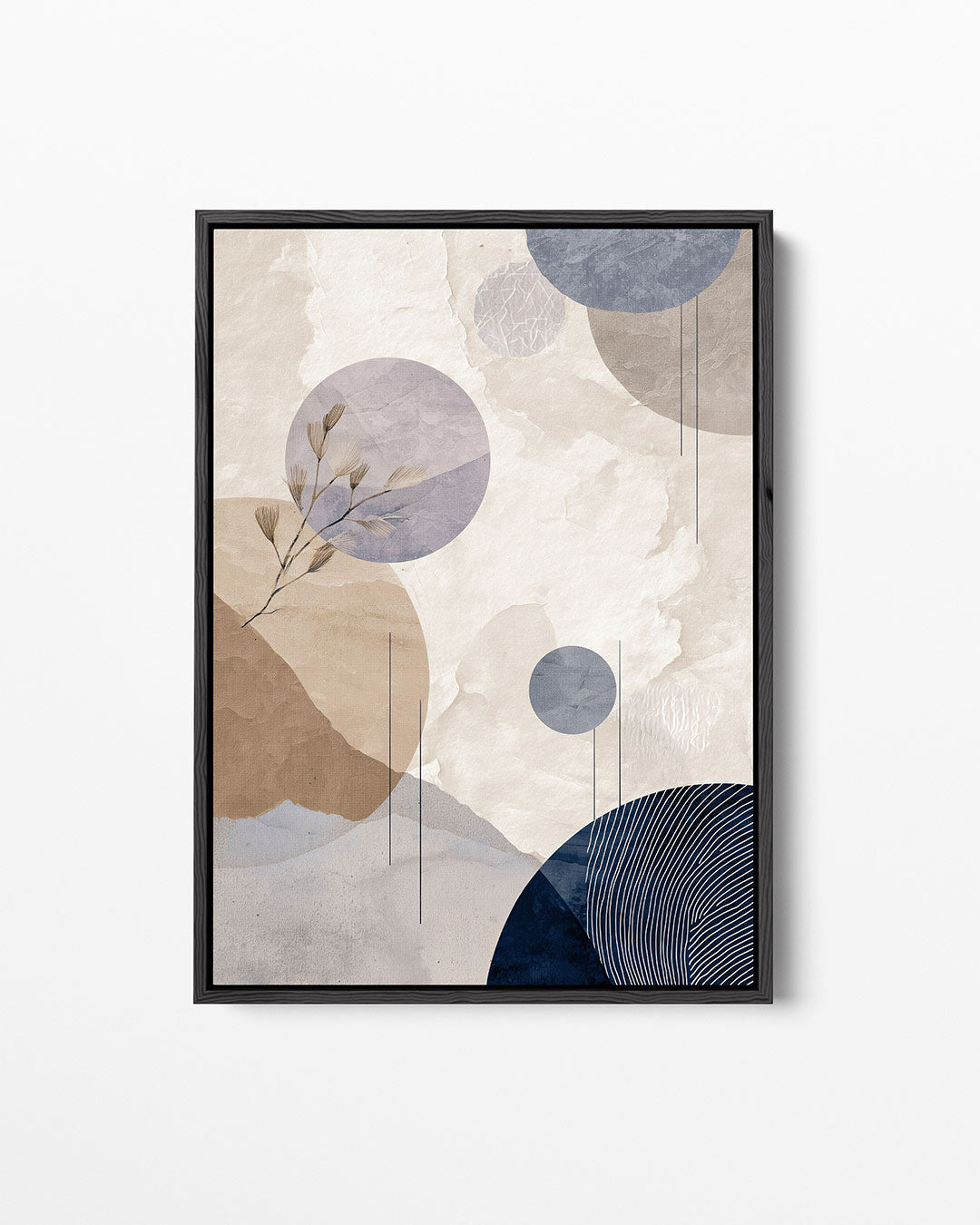 Cirkel en lijn compositie Kunstwerk