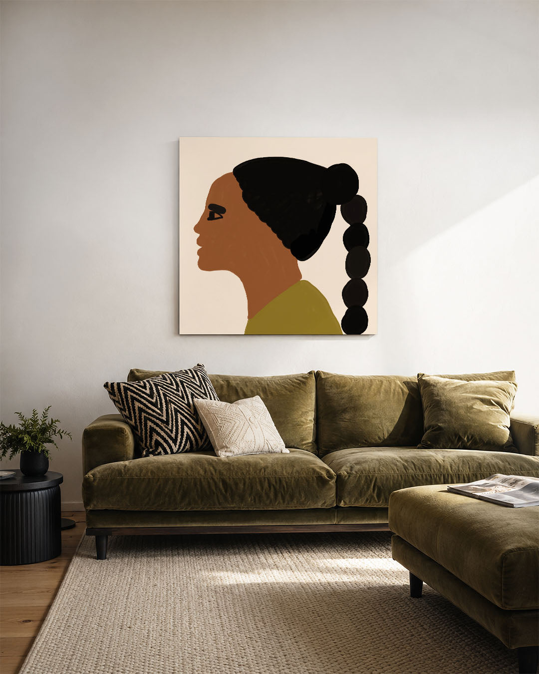 Portret zijaanzicht Kunstwerk