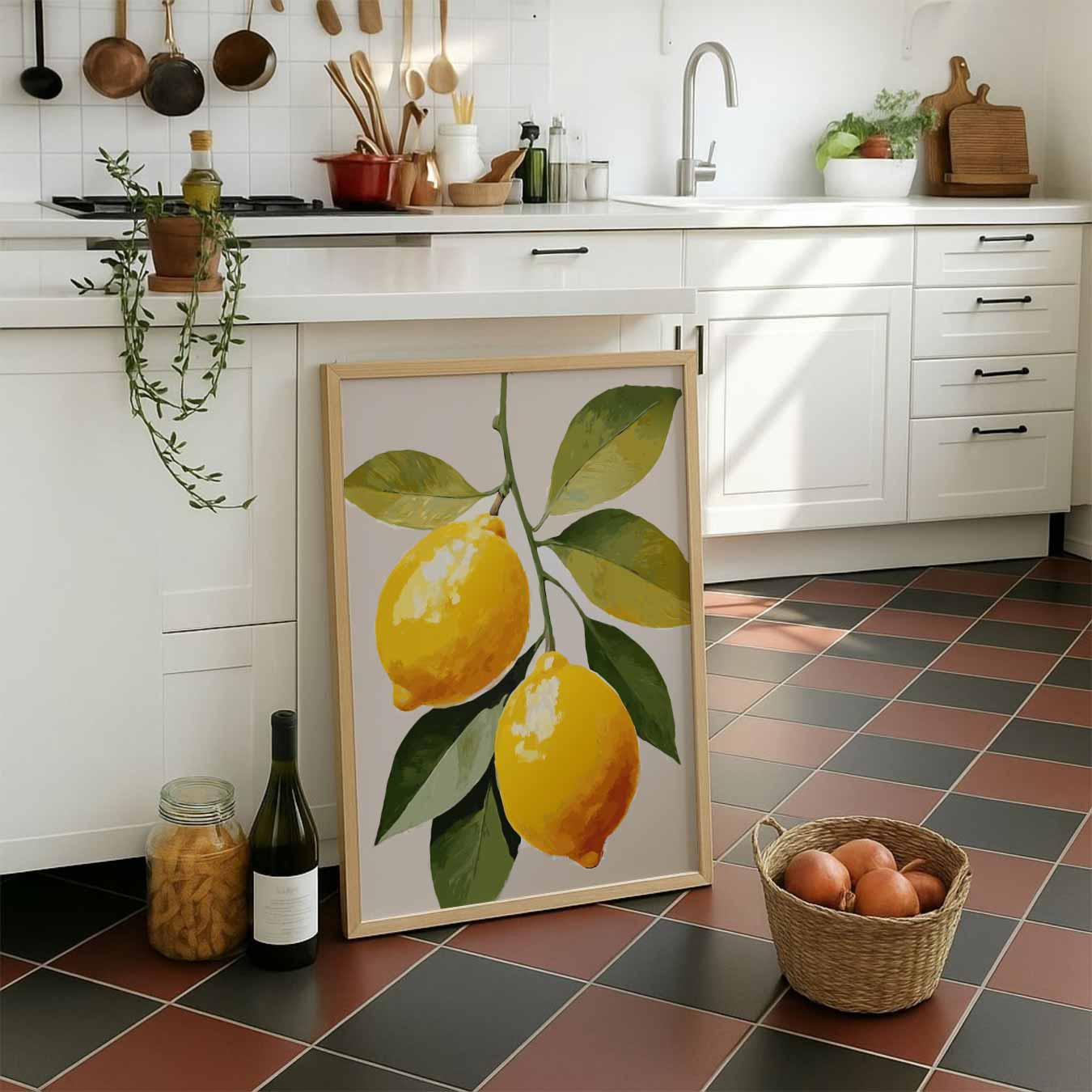 Verfrissende Citrus Kunstposter-WallArtistic