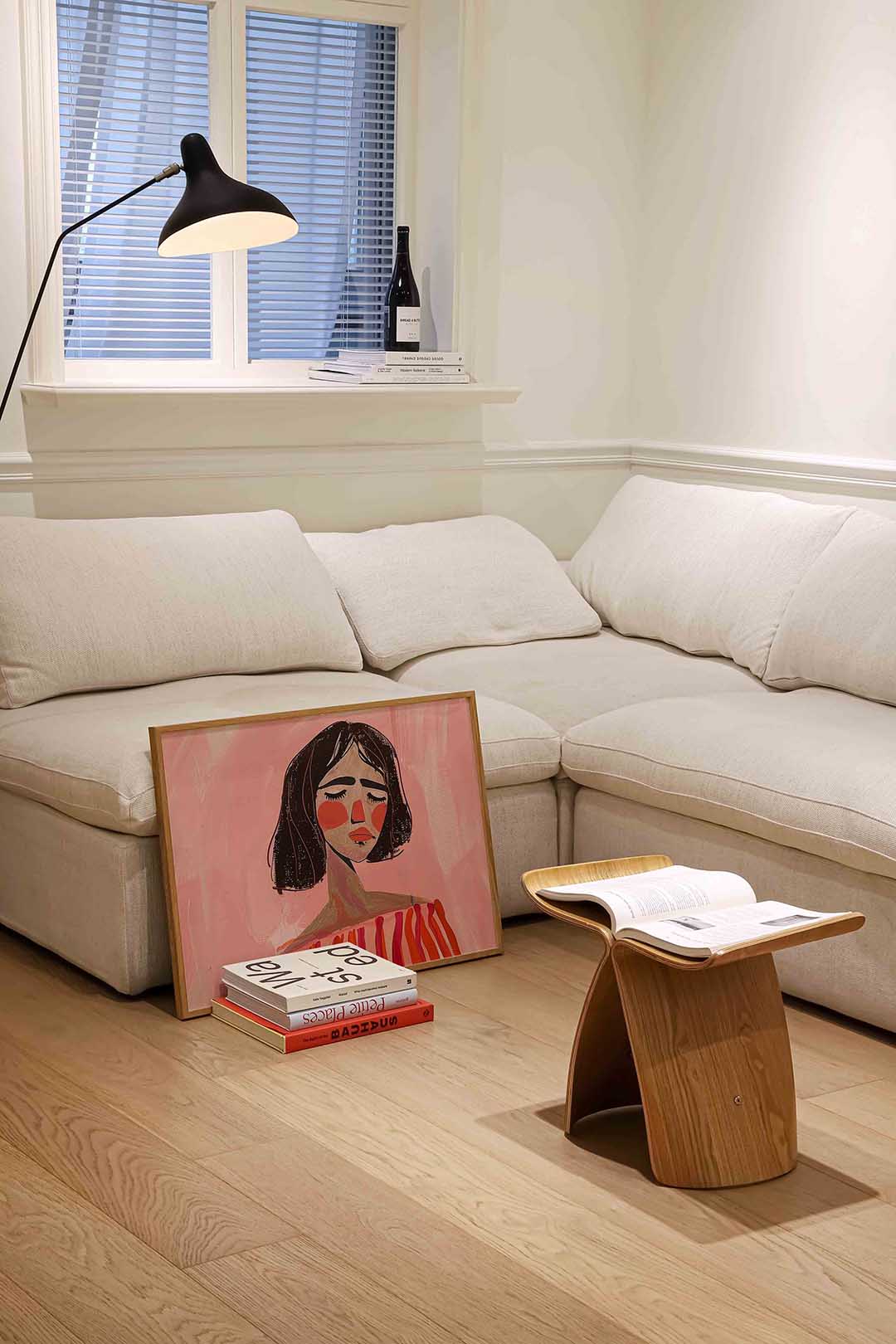 Vrouw met gesloten ogen Poster