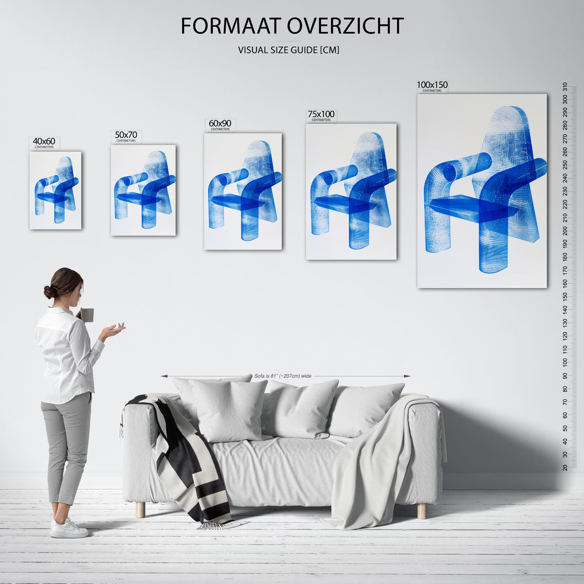 Transparante stoelvorm Kunstwerk