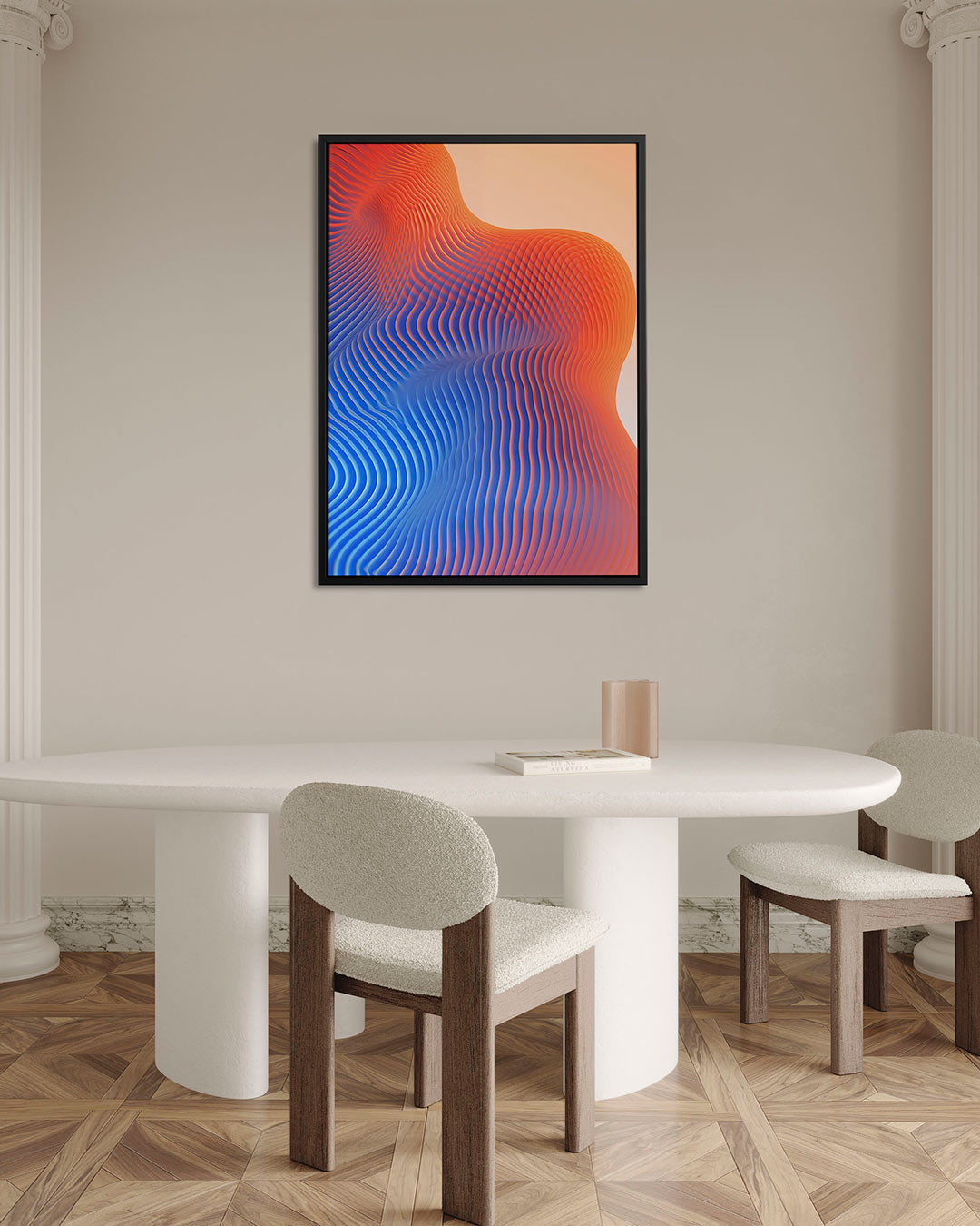 Golvende kleuren Kunstwerk