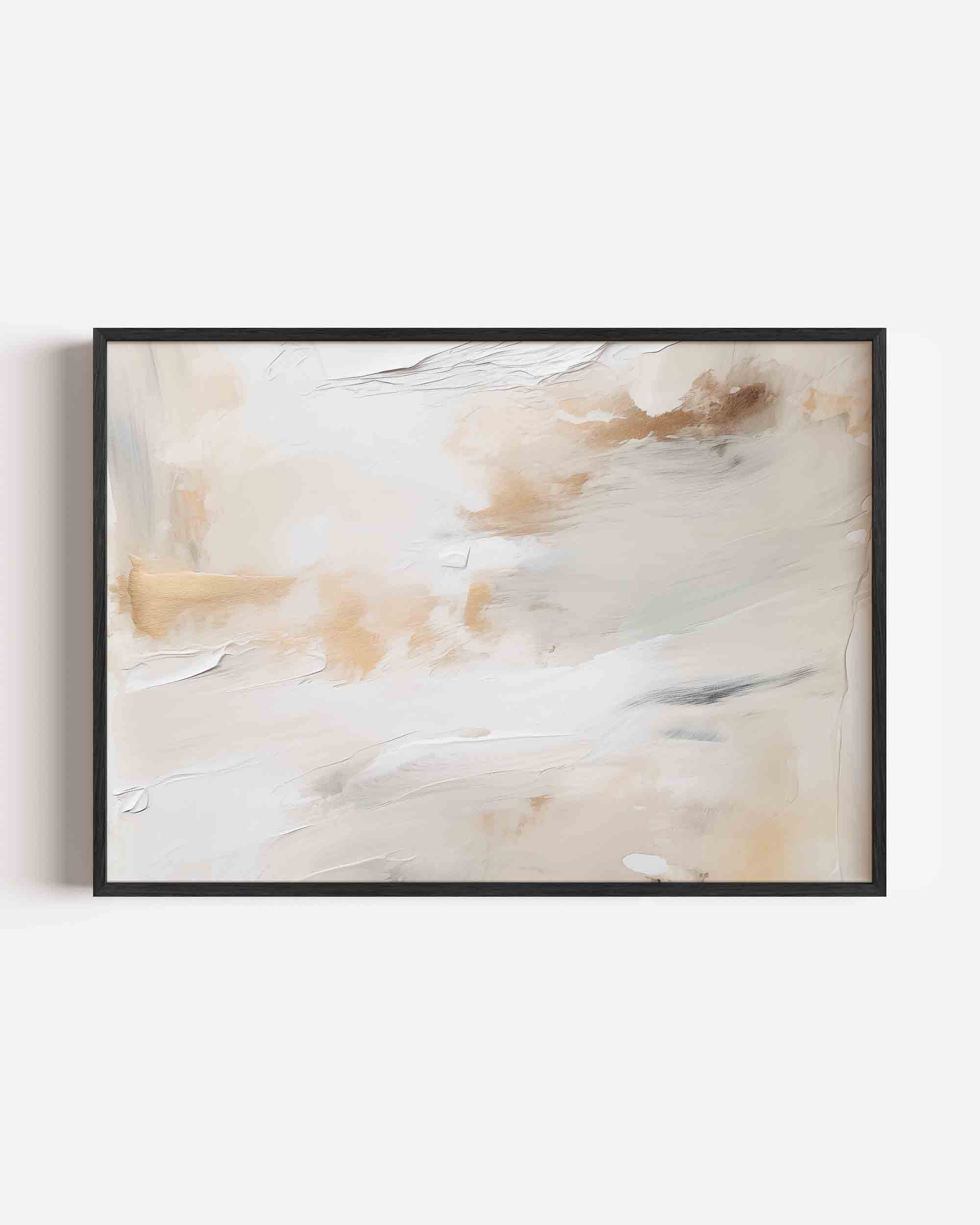 Abstracte beige en witte Poster