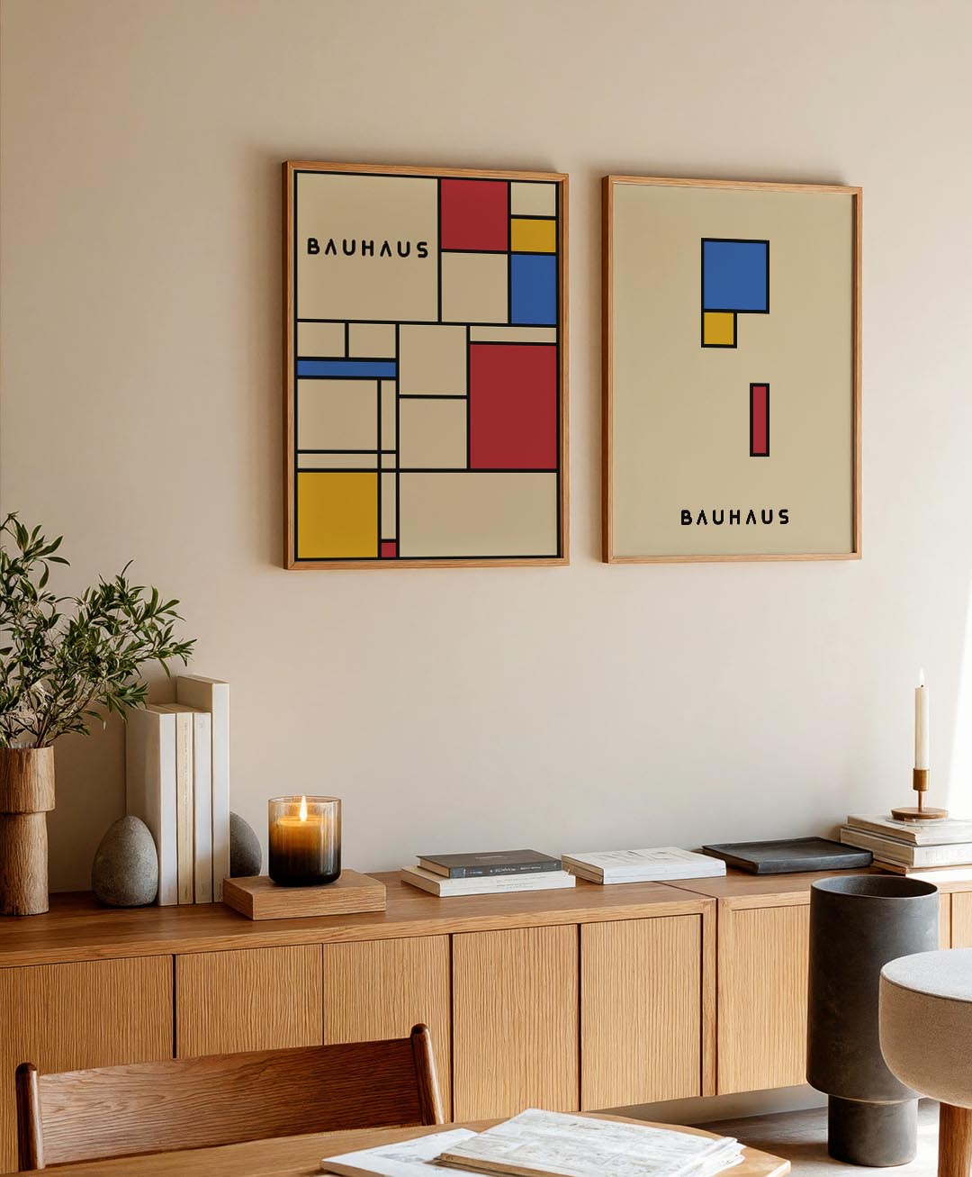 Kleurvlakken en lijnen Posterset