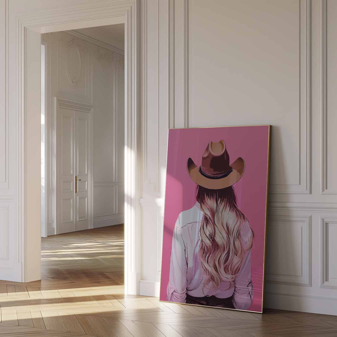 Stijlvolle Cowgirl Poster-WallArtistic