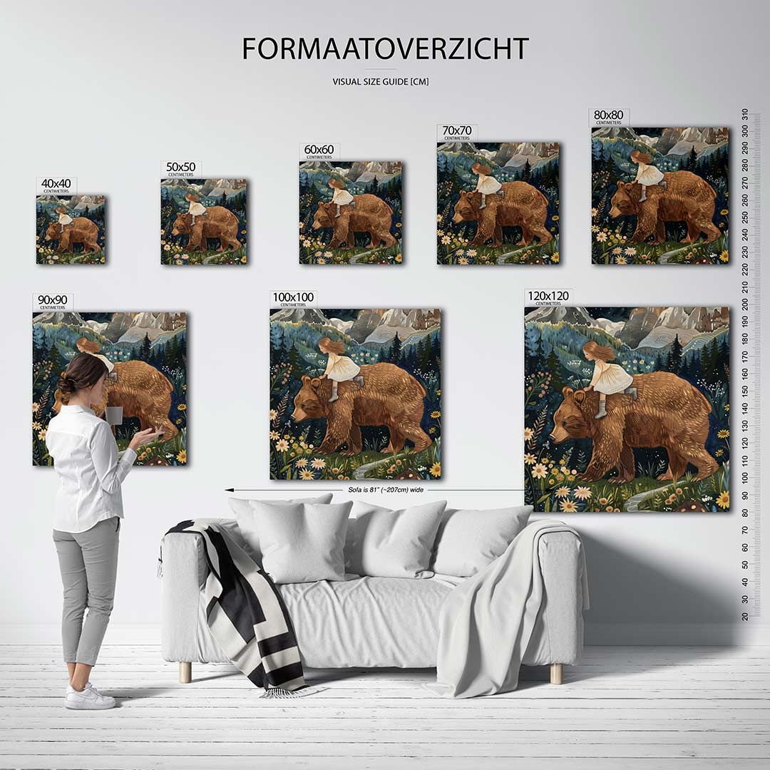 Dromerig boslandschap Kunstwerk