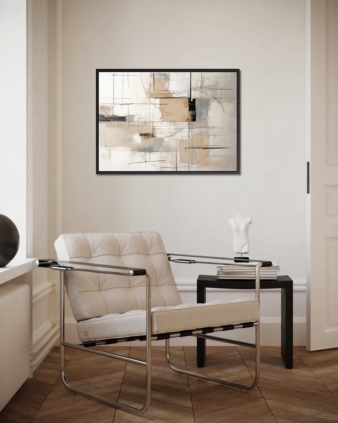 Geometrische lijnen compositie Kunstwerk