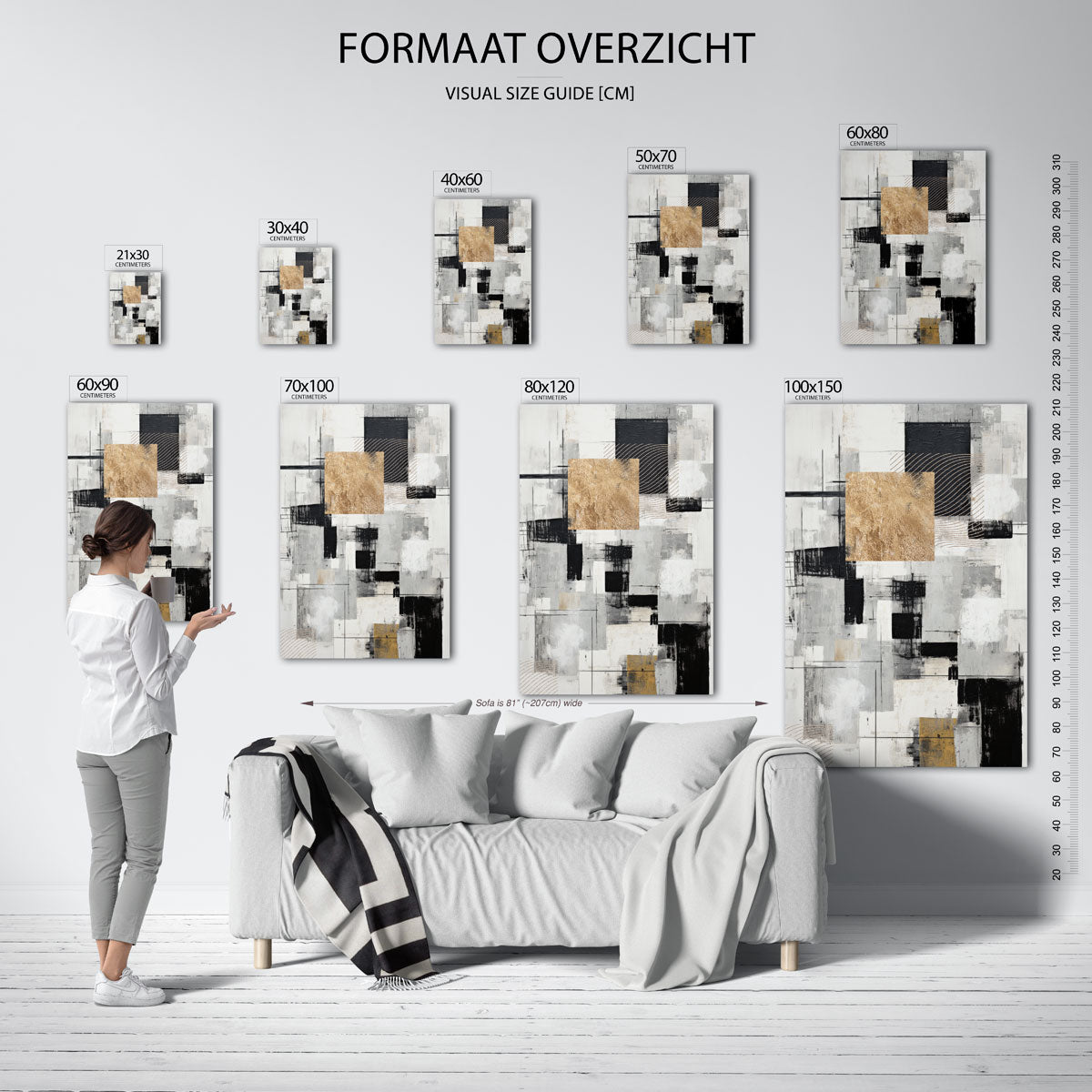 Abstracte geometrische vormen Poster