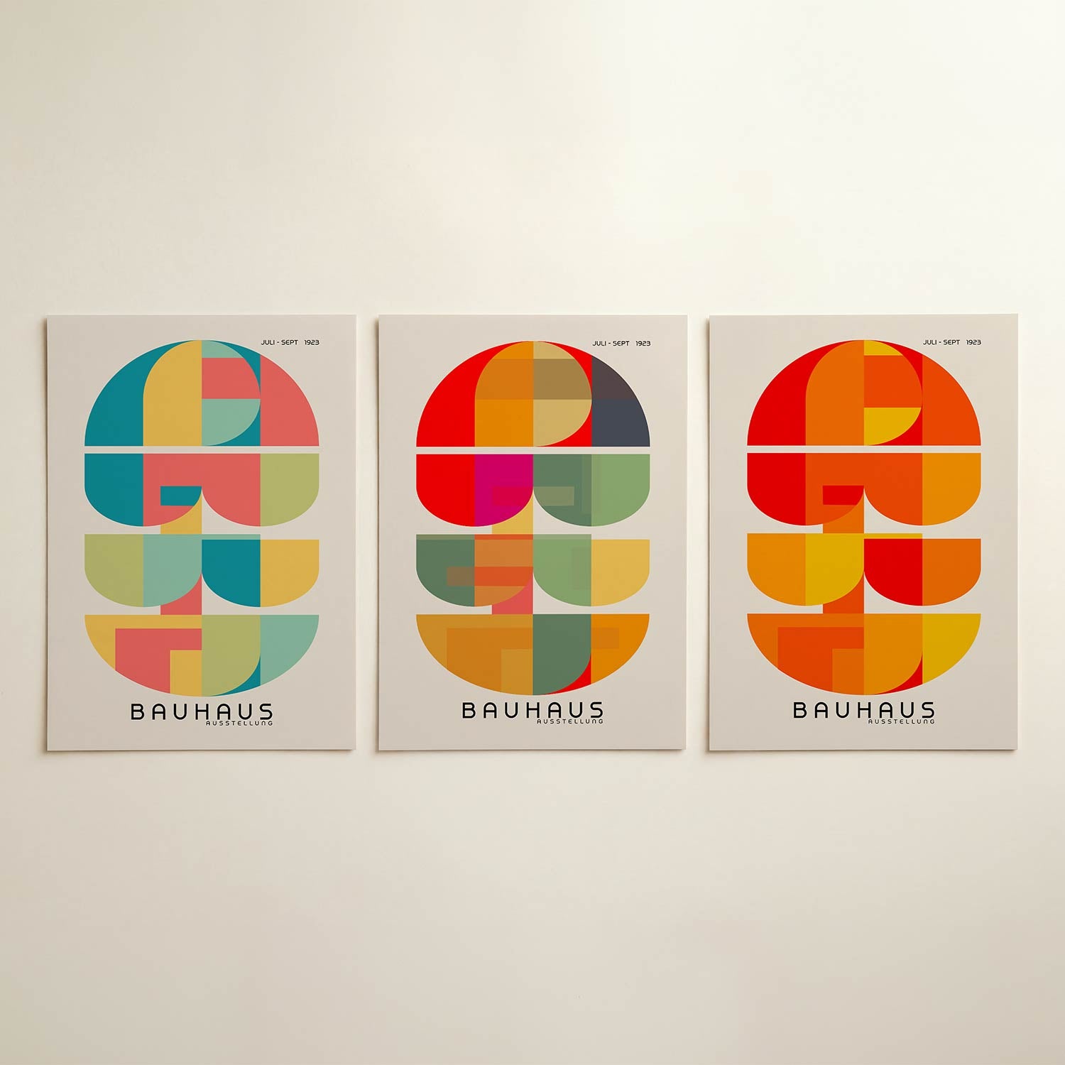 Kleurige vormen Posterset