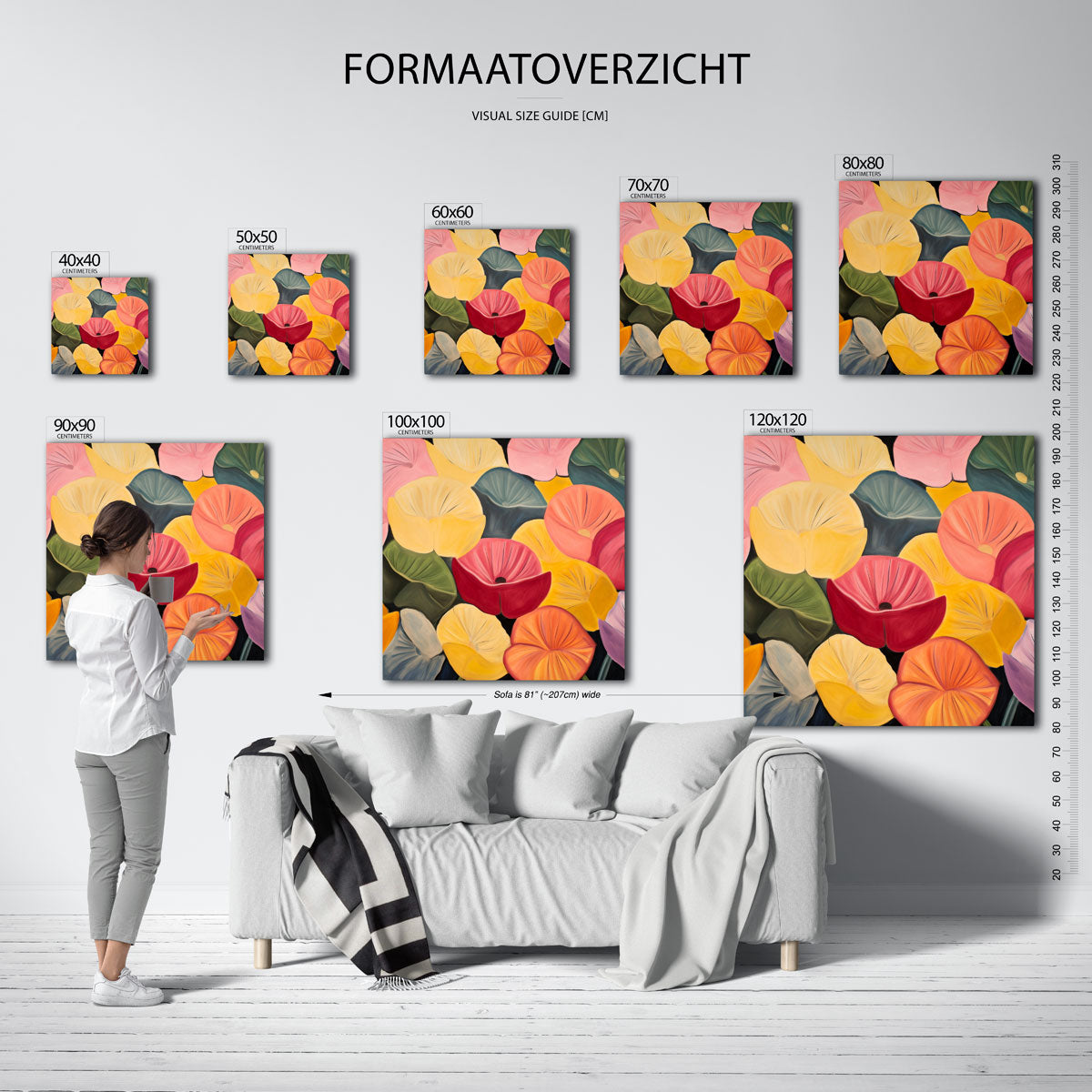 Bloemen in levendige kleuren Poster