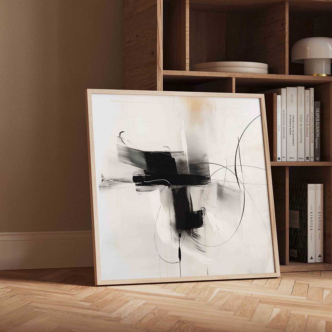 Abstracte lijnen en vlakken Poster