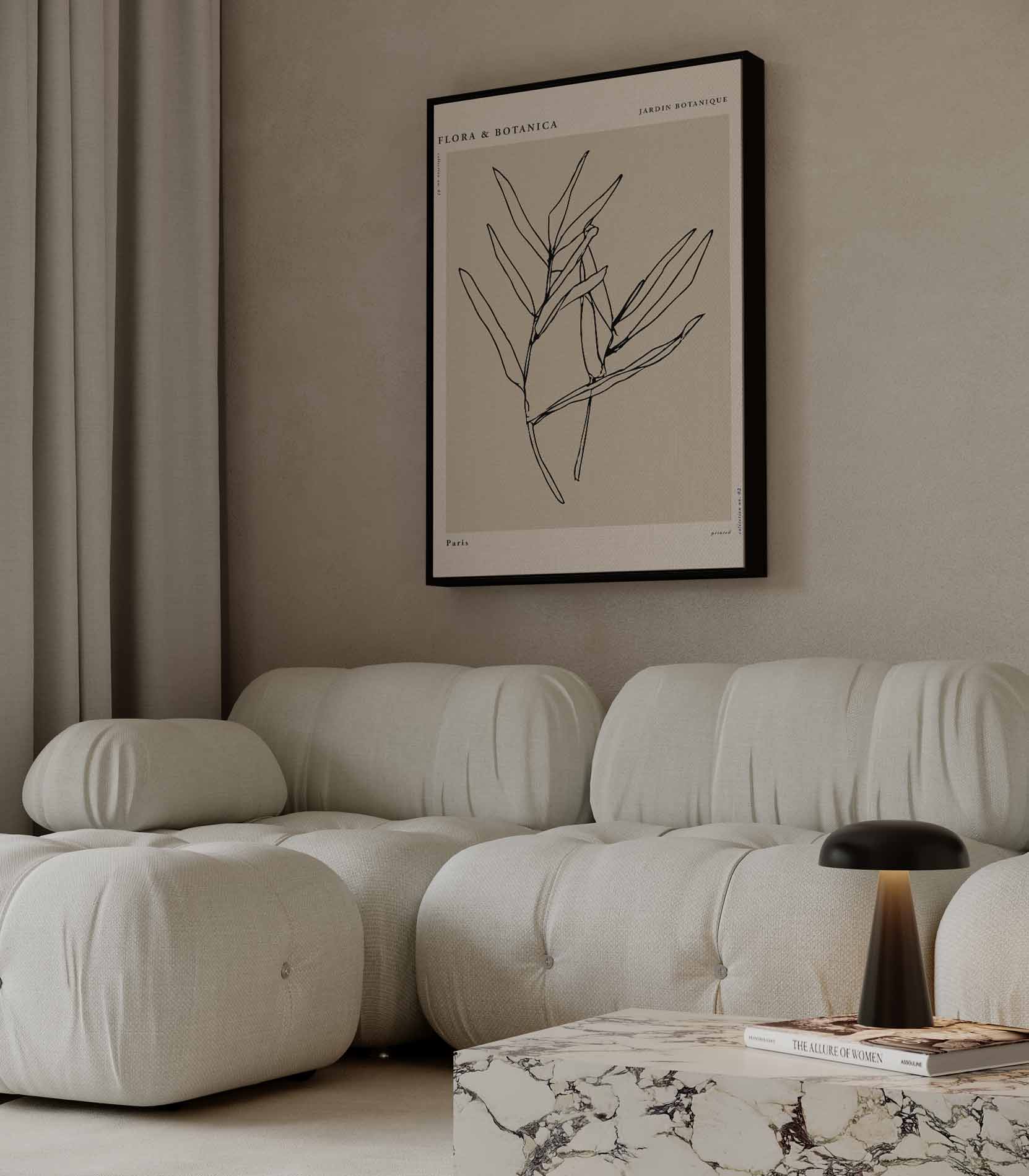 Botanische Schetswandeling Kunstwerk-canvas-dibond-plexiglas-wanddecoratie-WallArtistic