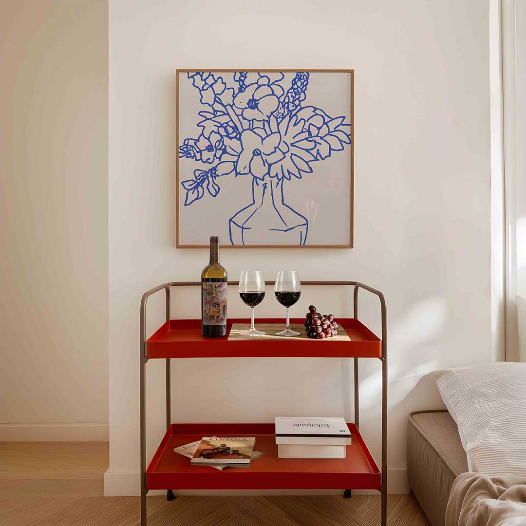 Bloemen in vaas Poster