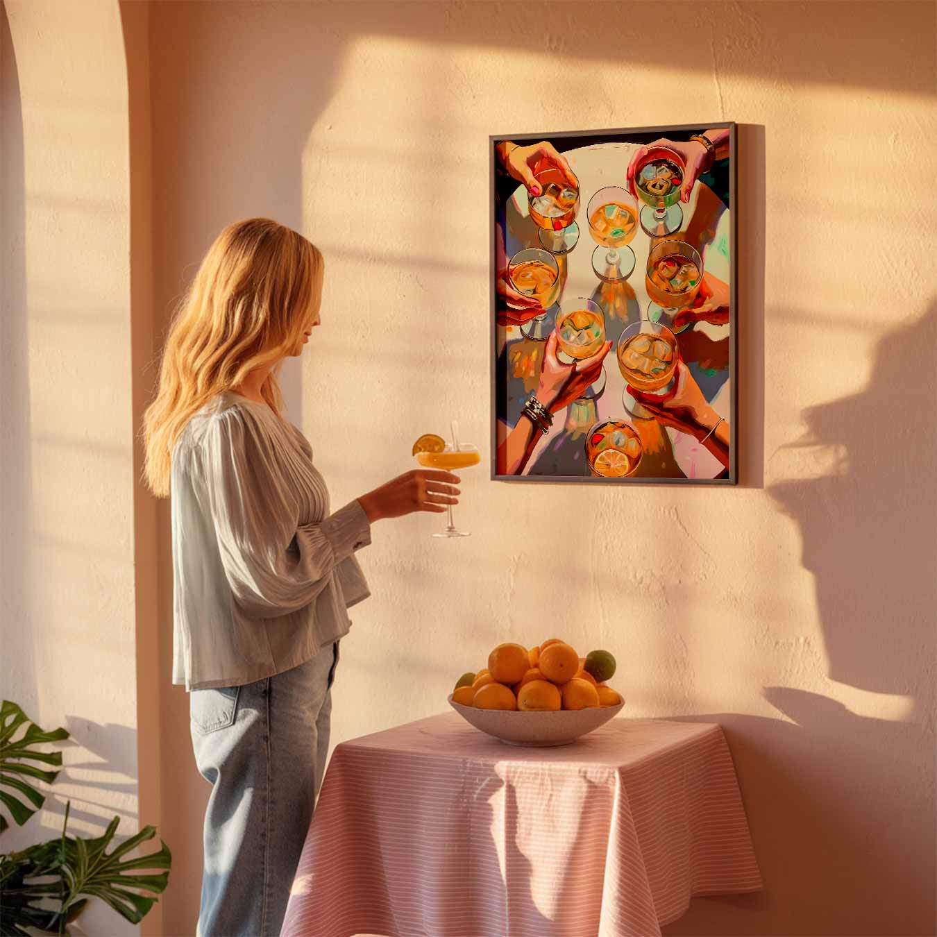 Gezellige Cheers Avond Poster-WallArtistic