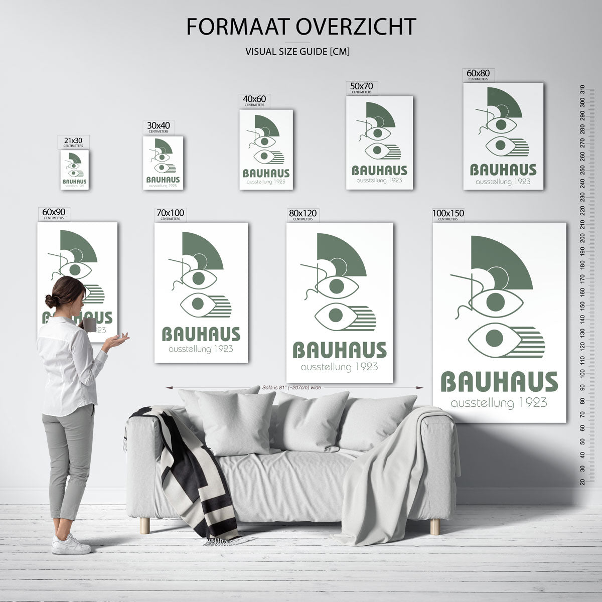 Oogvormen en lijnen Poster