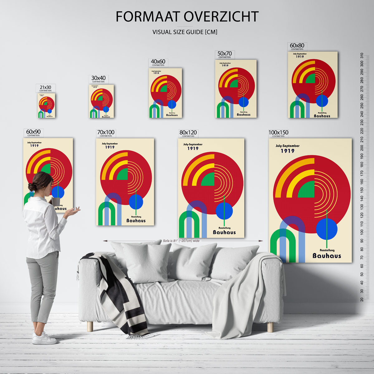 Cirkel en lijnen Poster