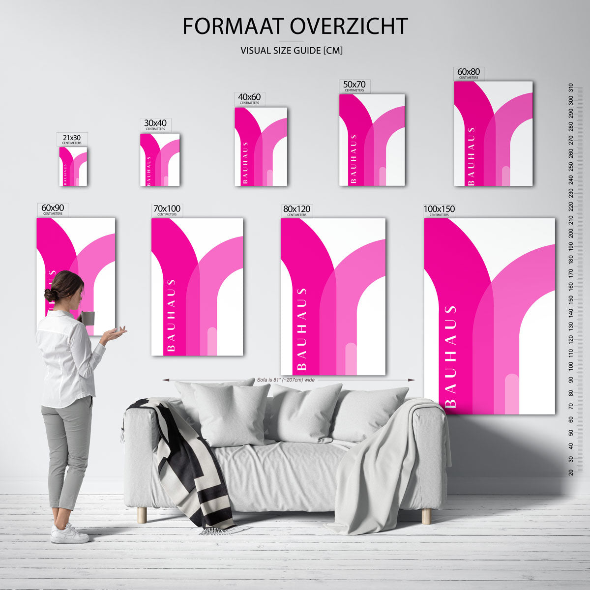 Kleurvlakken en lijnen Poster