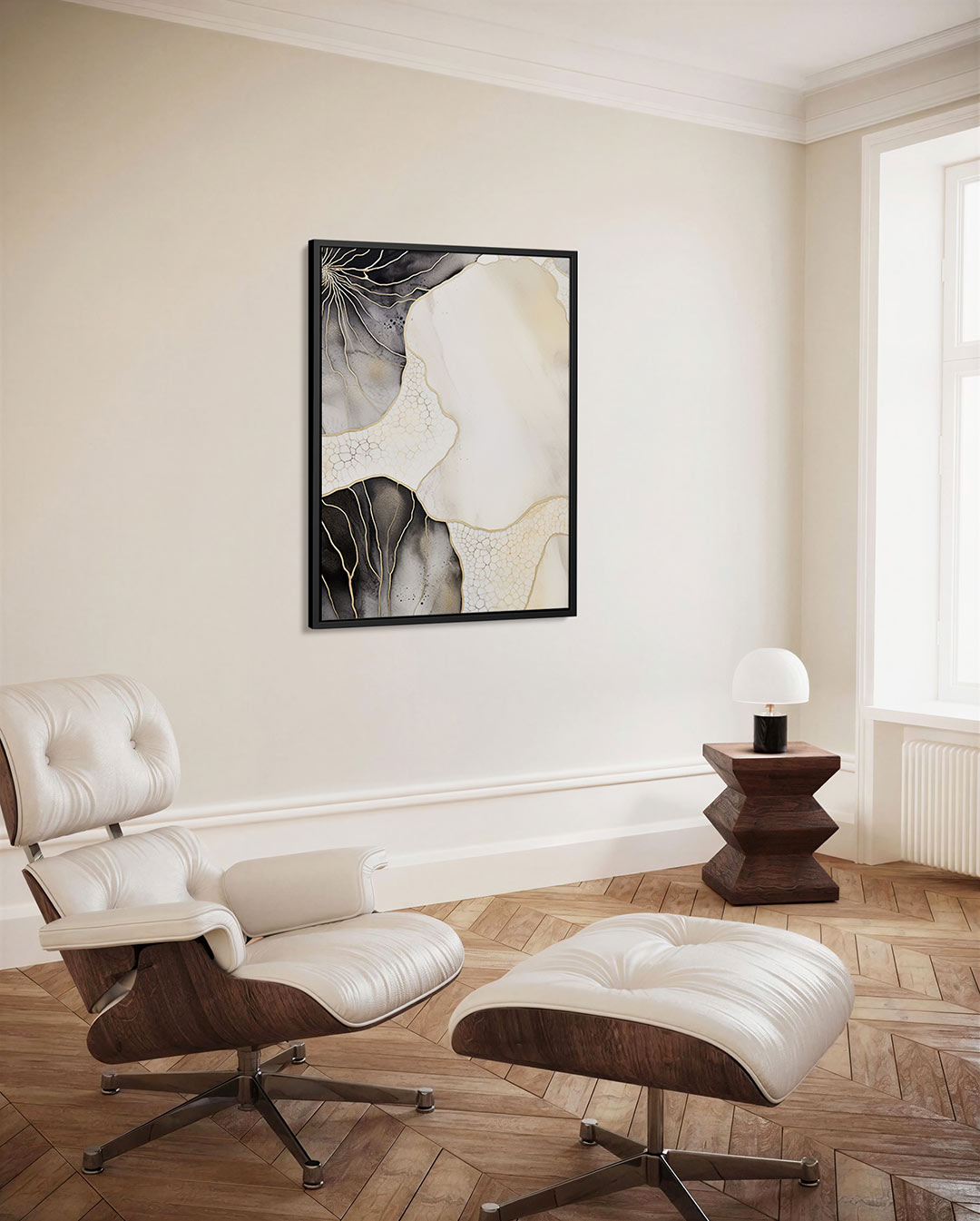 Organische lijnen compositie Kunstwerk