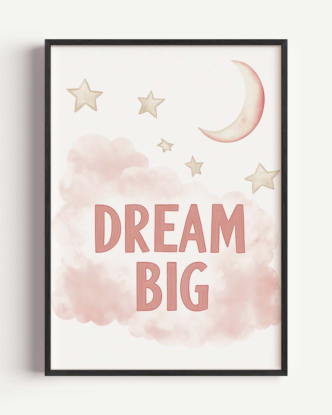 Dromerige Maan en Sterren Poster-WallArtistic