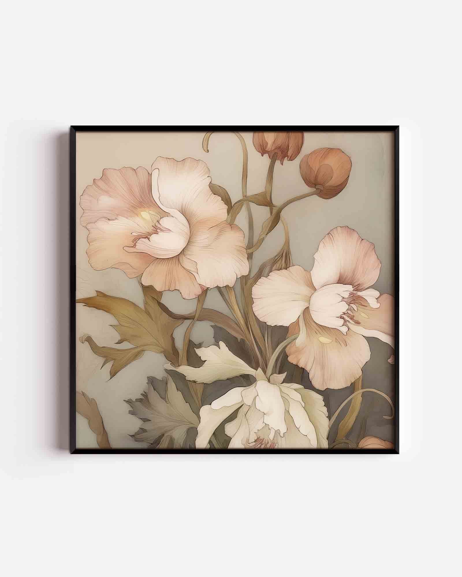 Bloemen in zachte tinten Poster