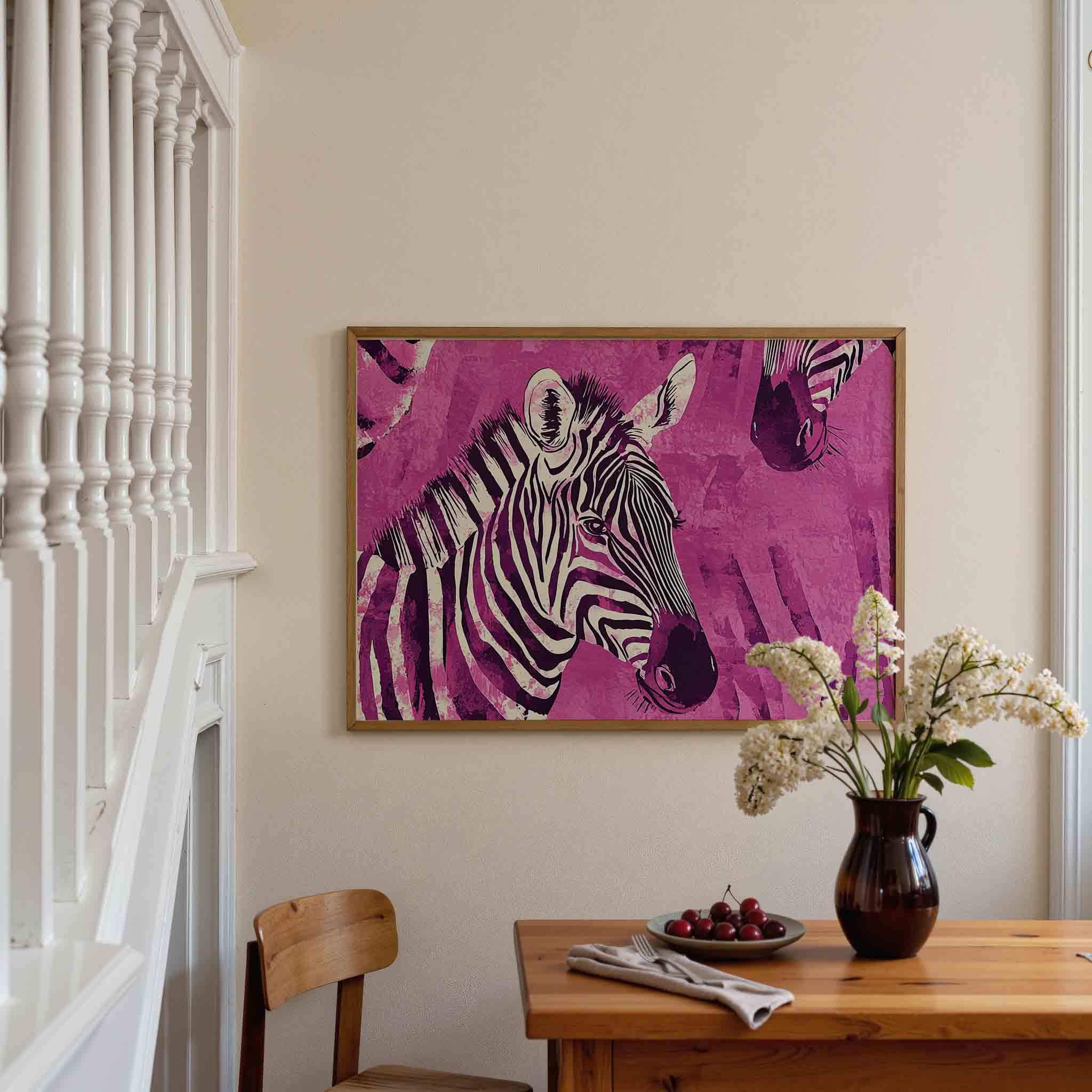 Zebra patroon Poster