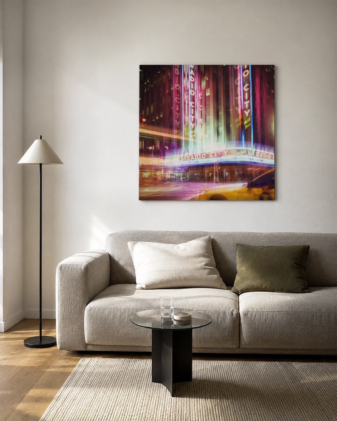 Stedelijke neon lichten Kunstwerk
