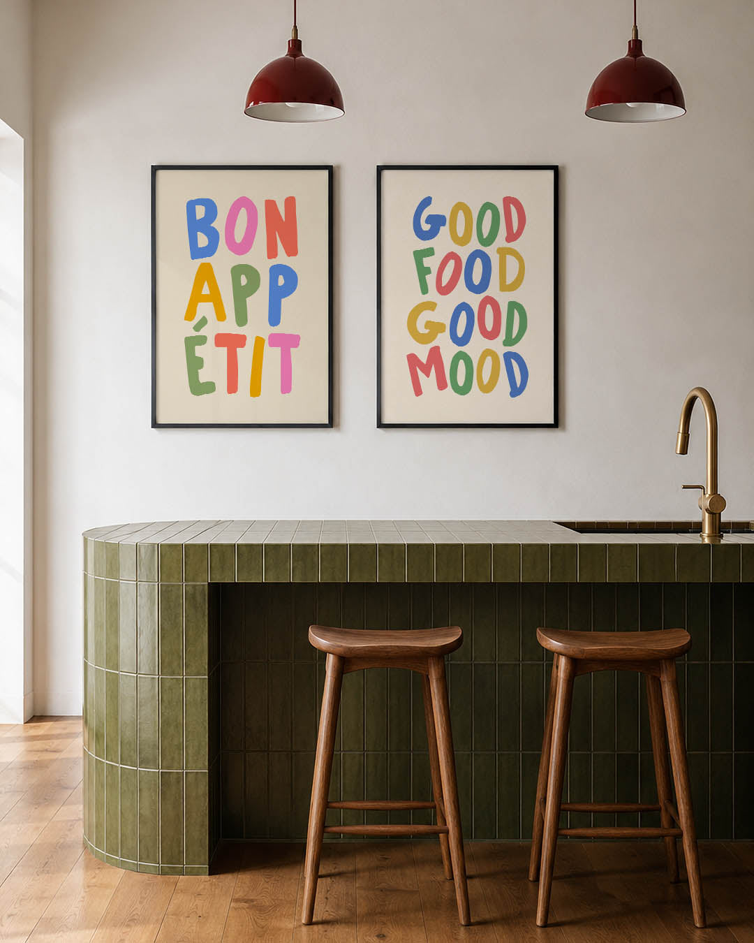 Kleurrijke letters Posterset