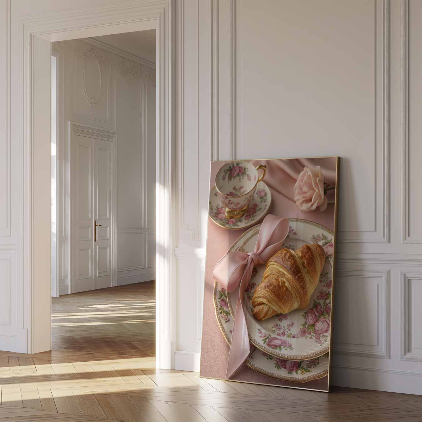 Ontbijt met Croissant Poster-WallArtistic