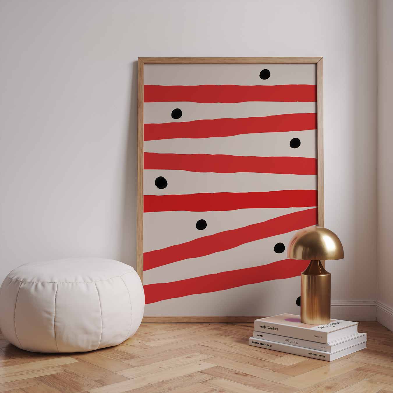 Vrolijke Strepen en Stippen Poster-WallArtistic