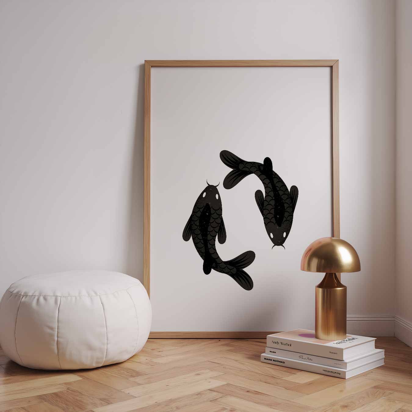 Koi Vissen Yin Yang Poster-WallArtistic