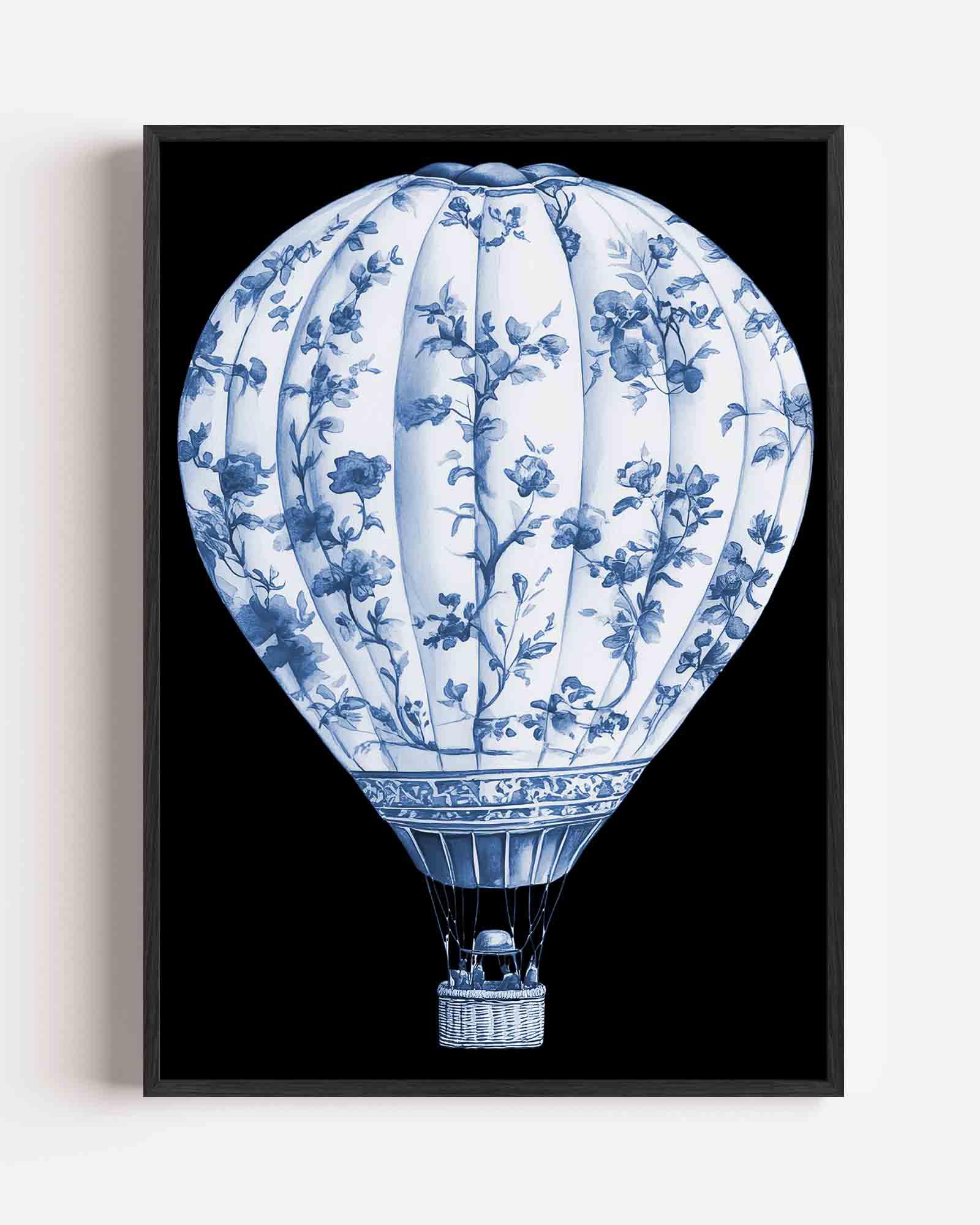 Luchtballon met bloemen Poster