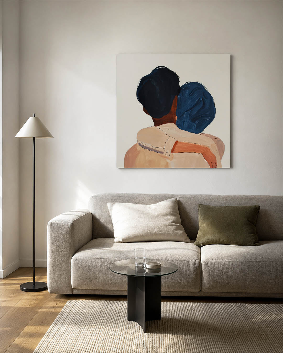 Intieme omhelzing Kunstwerk