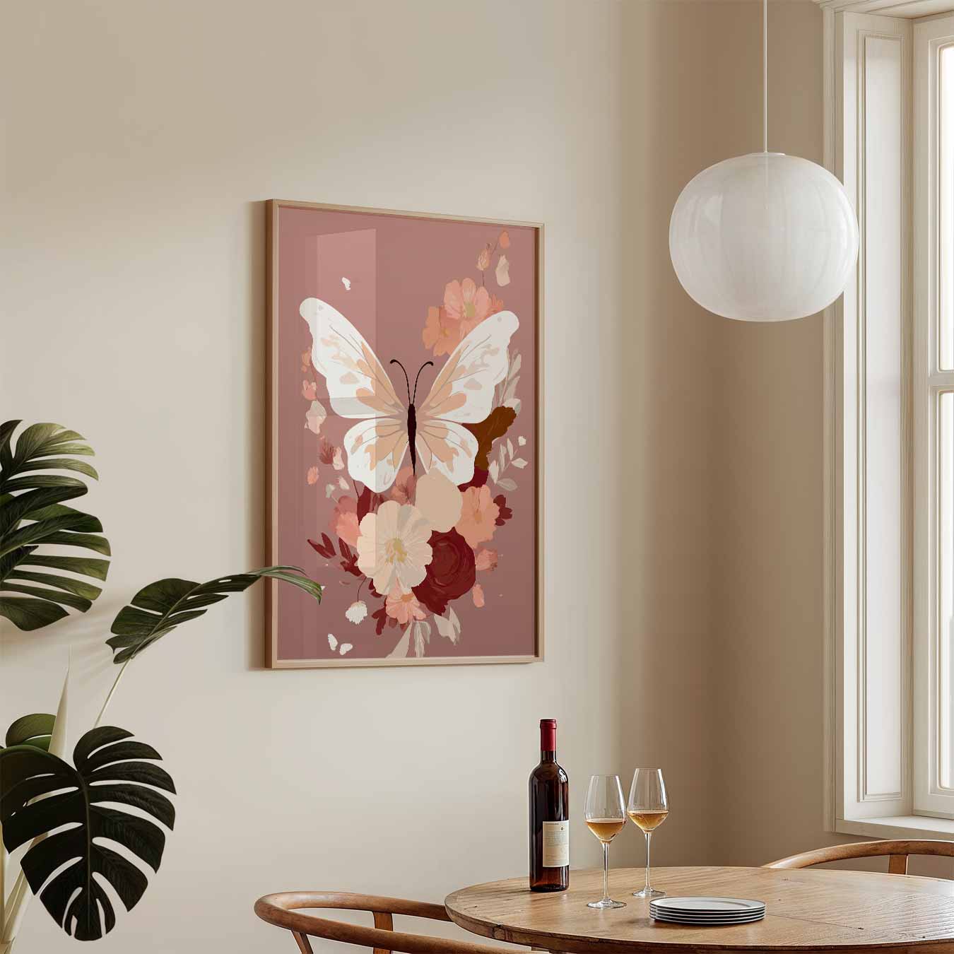 Vlinderbloemen Kunstposter-WallArtistic
