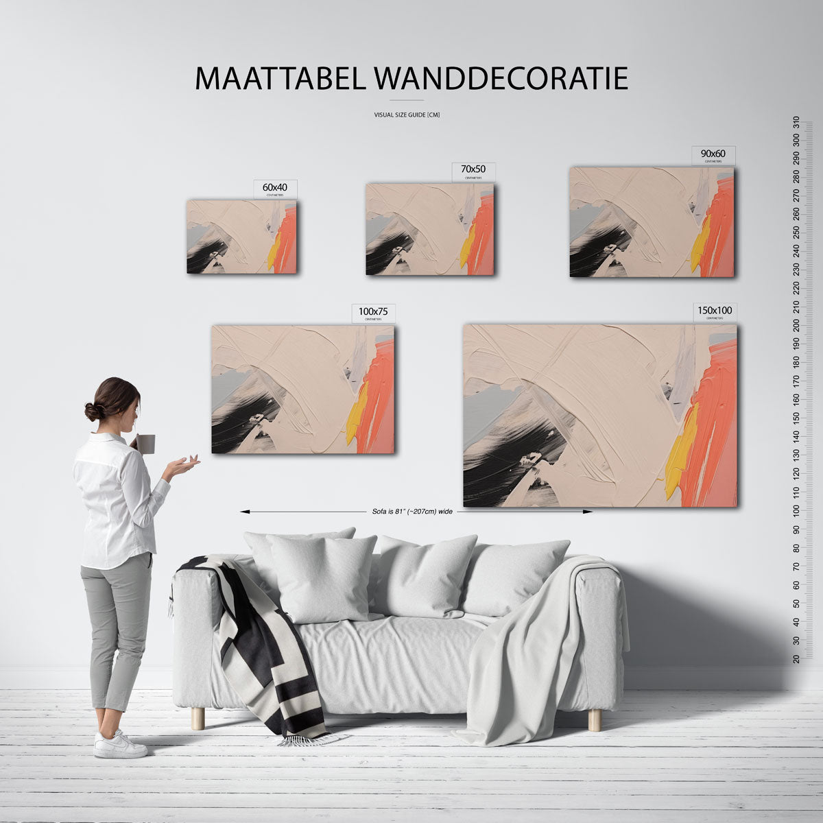 Dynamische kleurenmix Kunstwerk