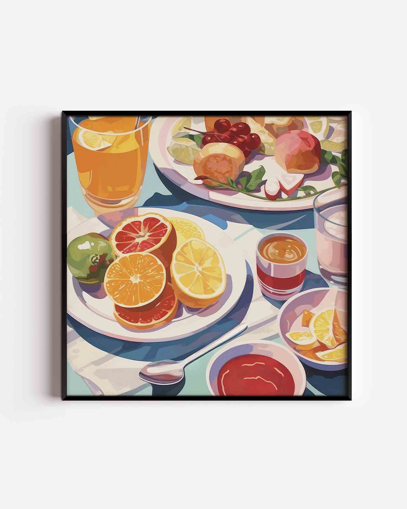 Ontbijt met fruit Poster