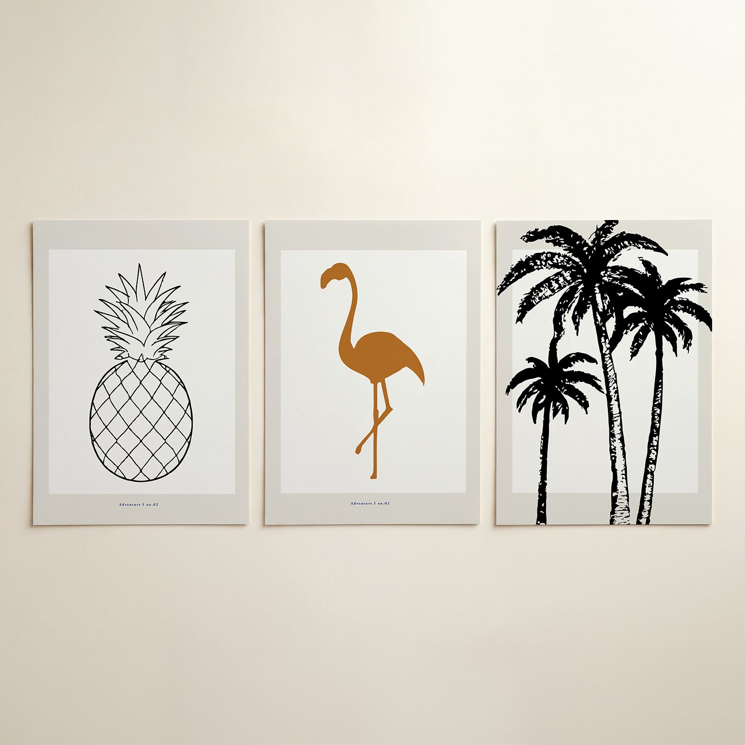 Lijnen en vrucht Posterset
