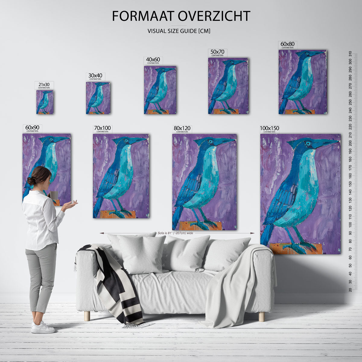Blauwe vogel Poster