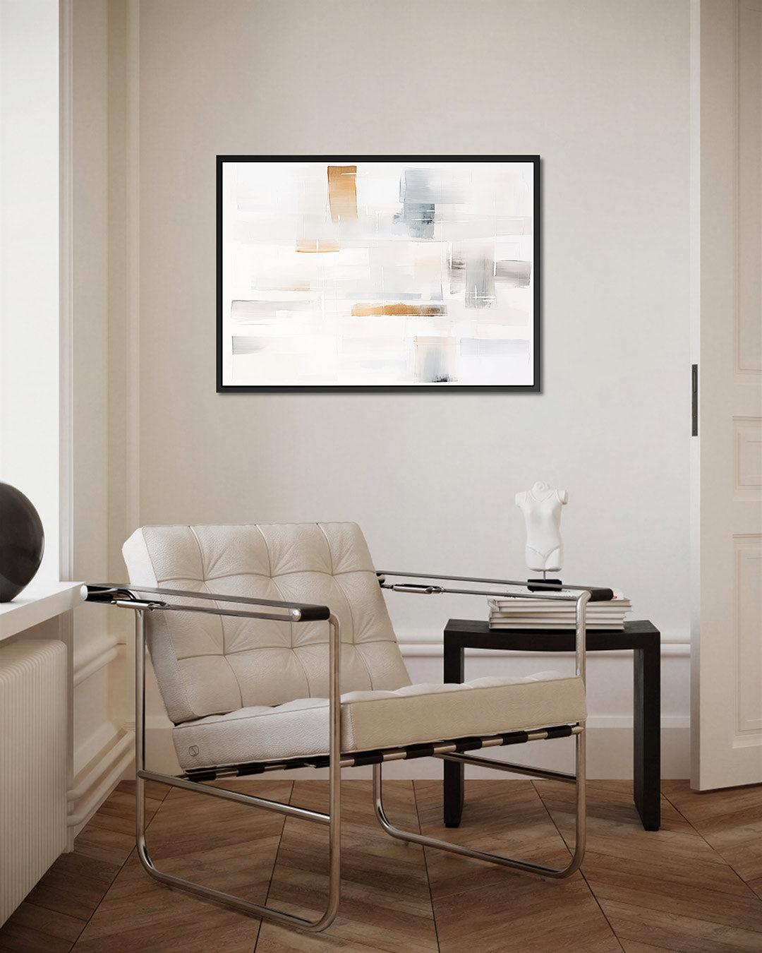 Lichte geometrische compositie Kunstwerk