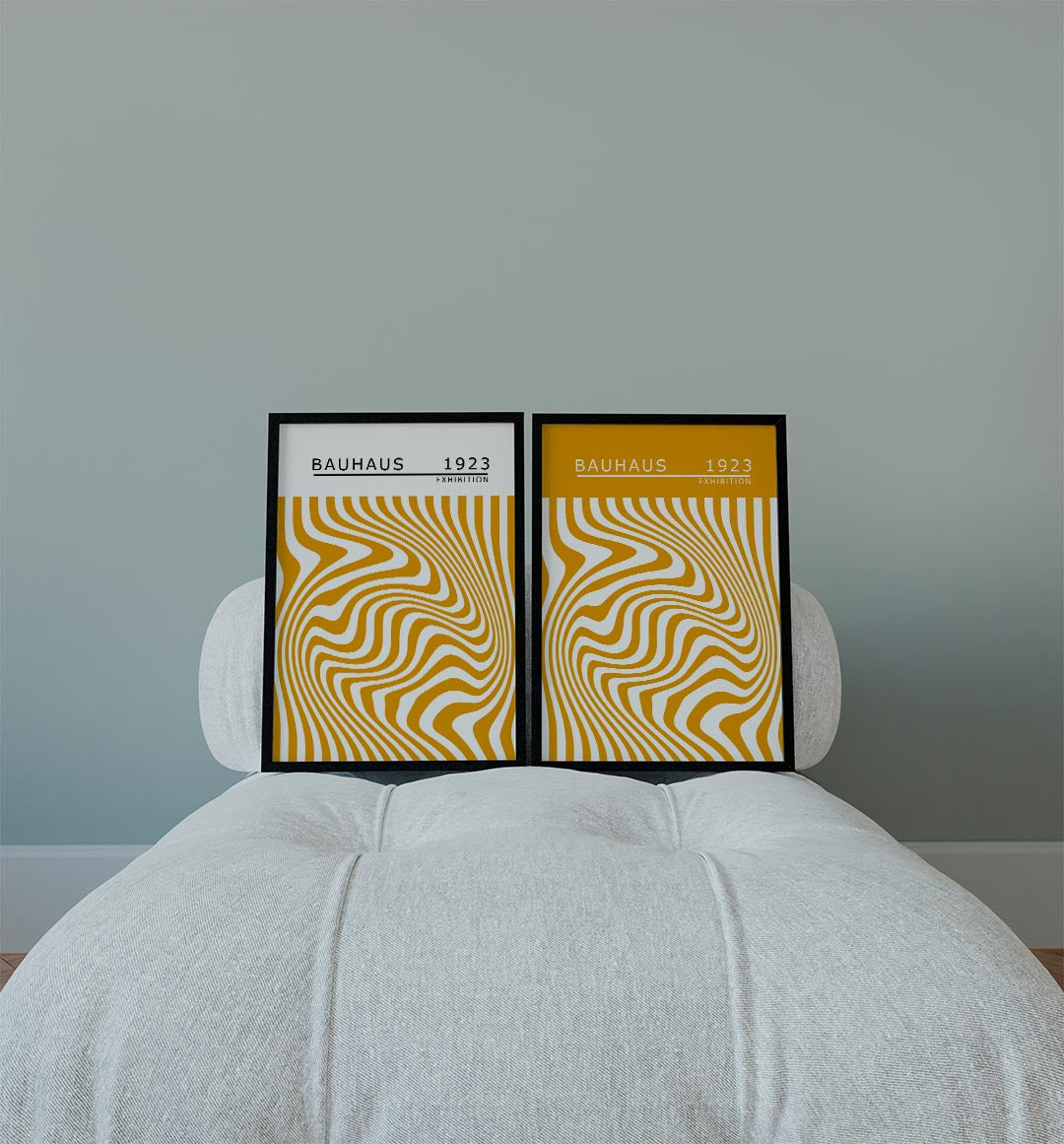 Golvend lijnenspel Posterset