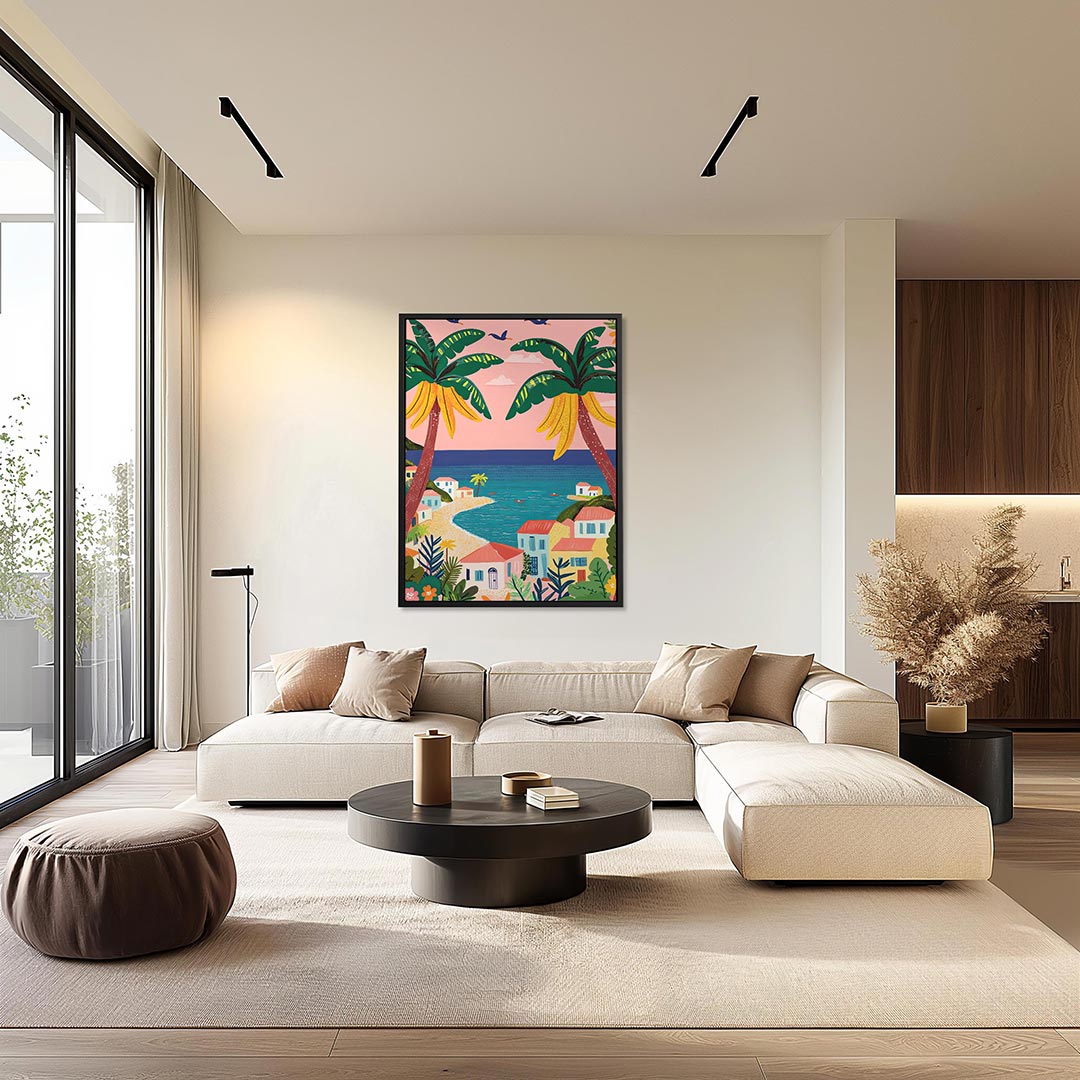 Tropisch eiland uitzicht Kunstwerk