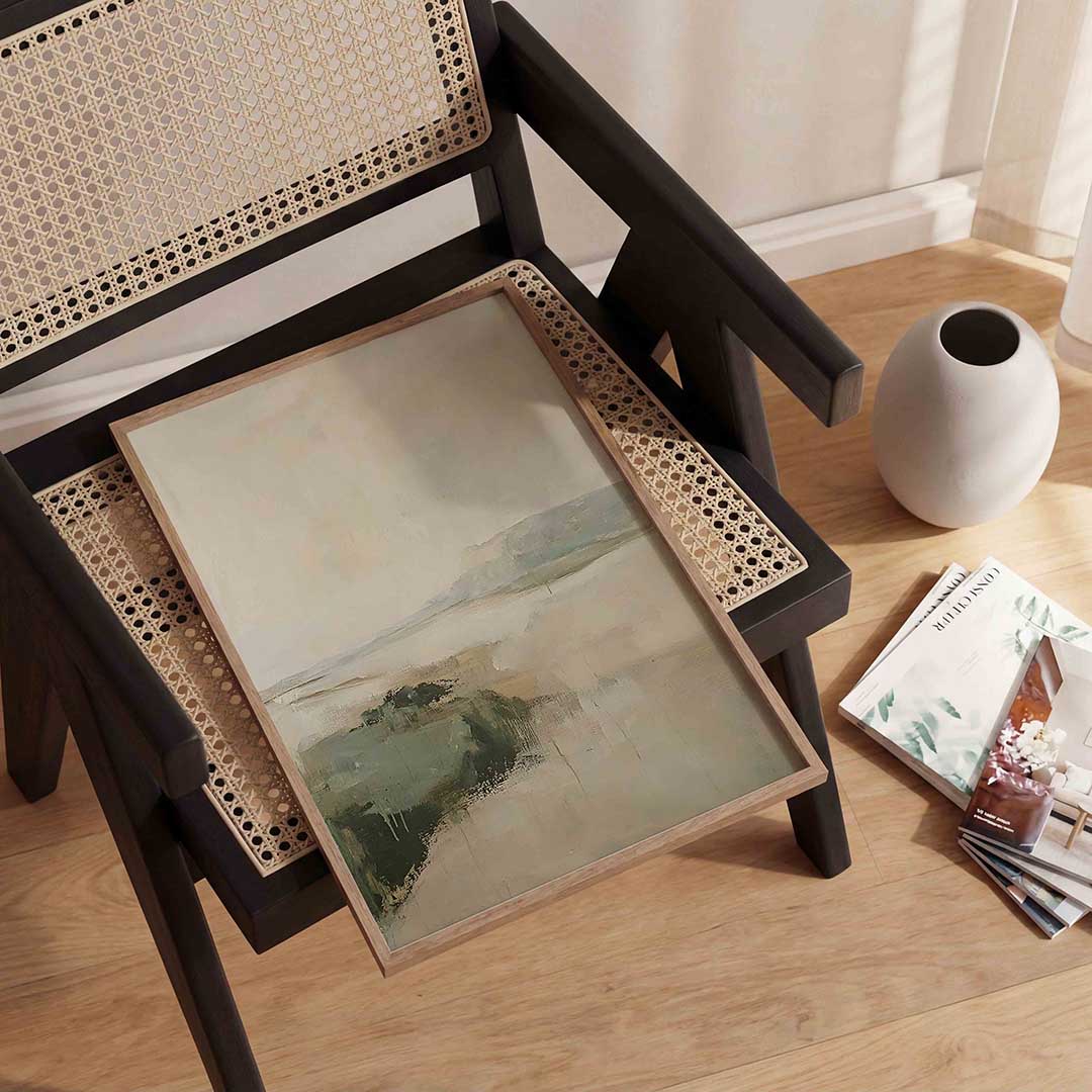 Landschap met groene tinten Poster