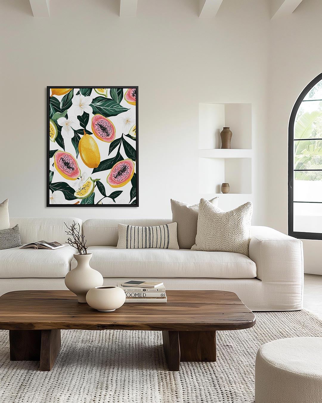 Fruit en bloemen Kunstwerk