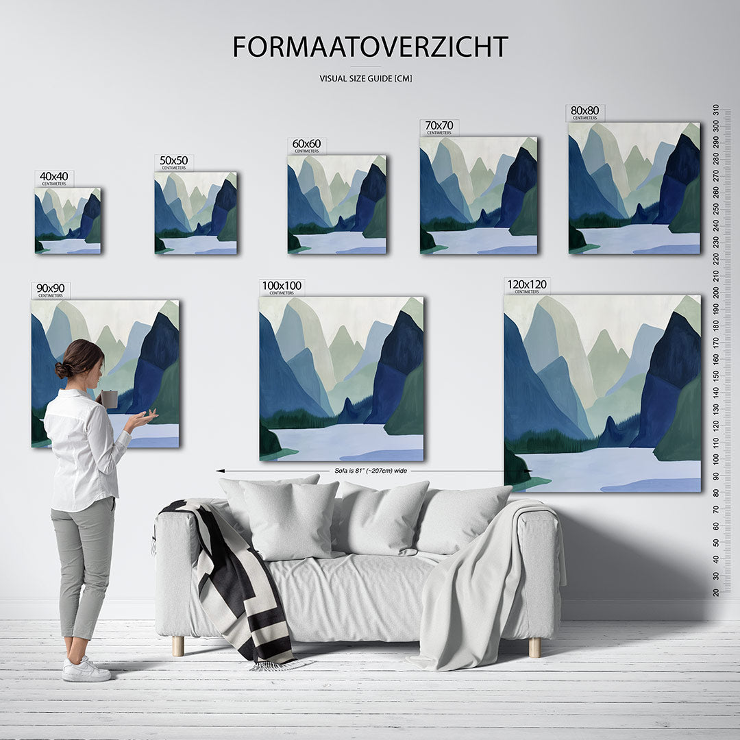 Serene berglandschap Kunstwerk