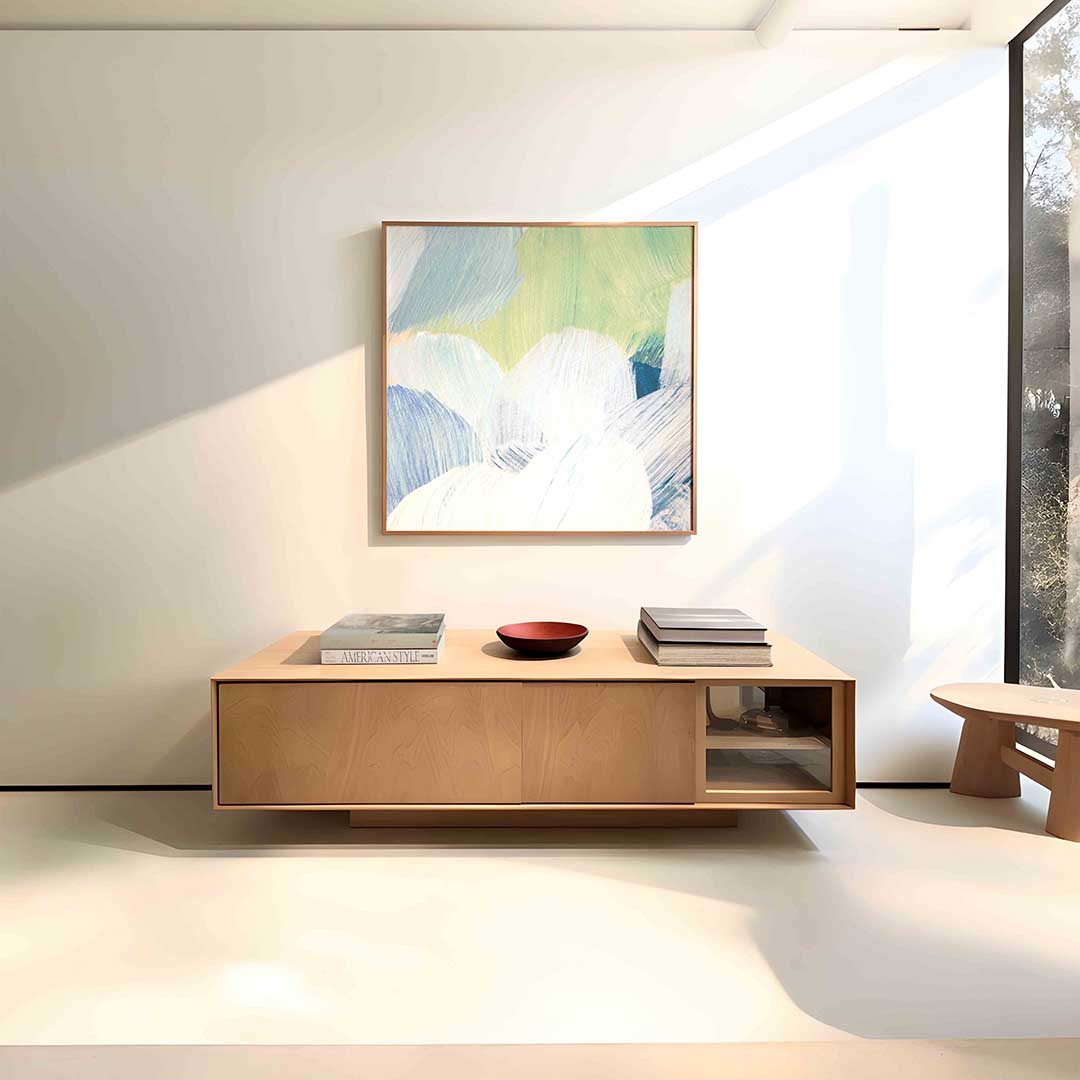 Abstracte penseelstreken Poster