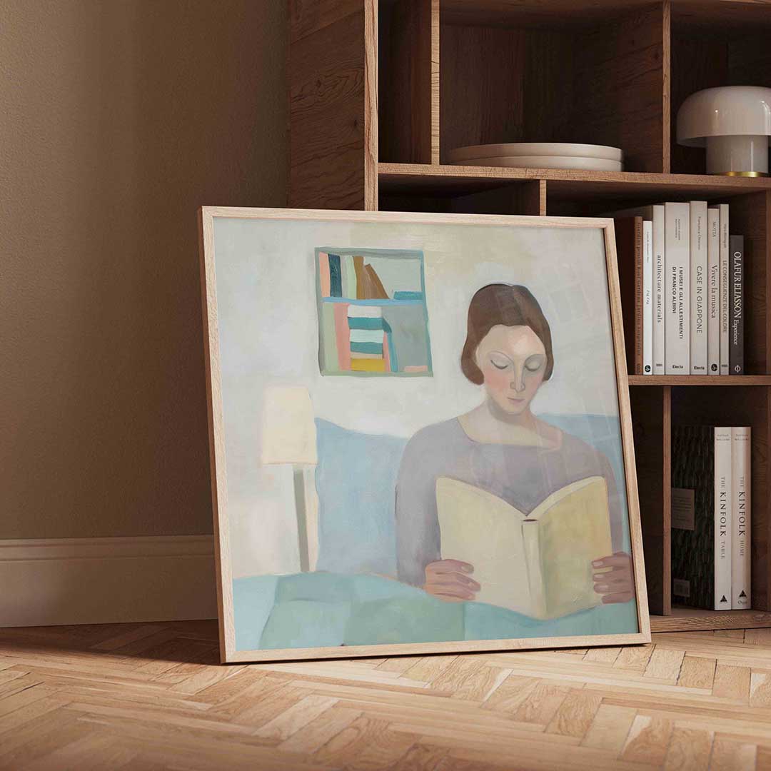 Lezende vrouw Poster
