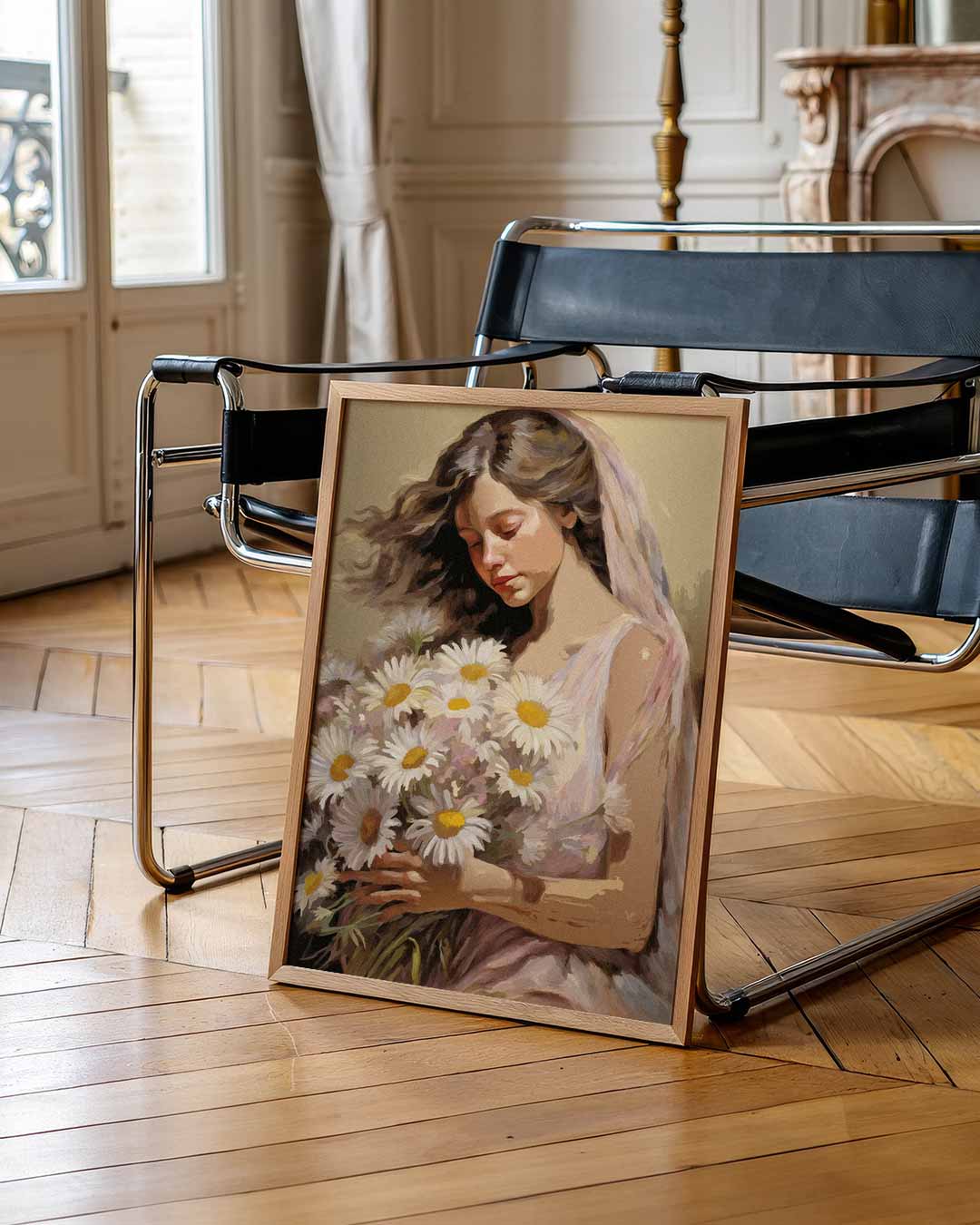 Vrouwelijke Zachte Bloemenpracht Poster-WallArtistic