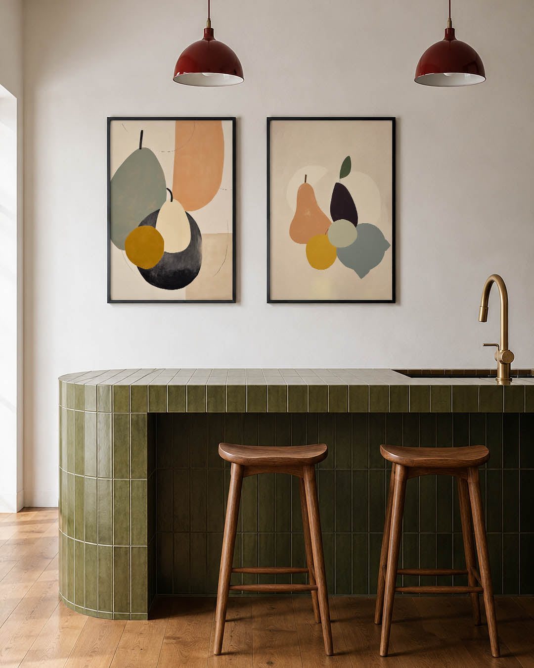 Vorm en kleurenspel Posterset
